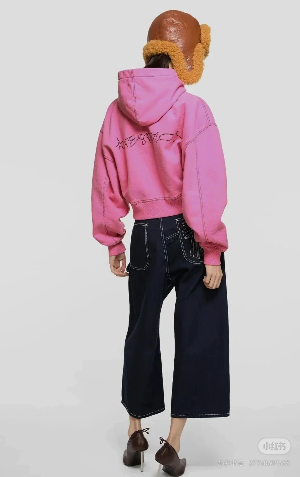 Acne Studios Logo Embroidered Zip-Up Hoodie D20522375 — view 7