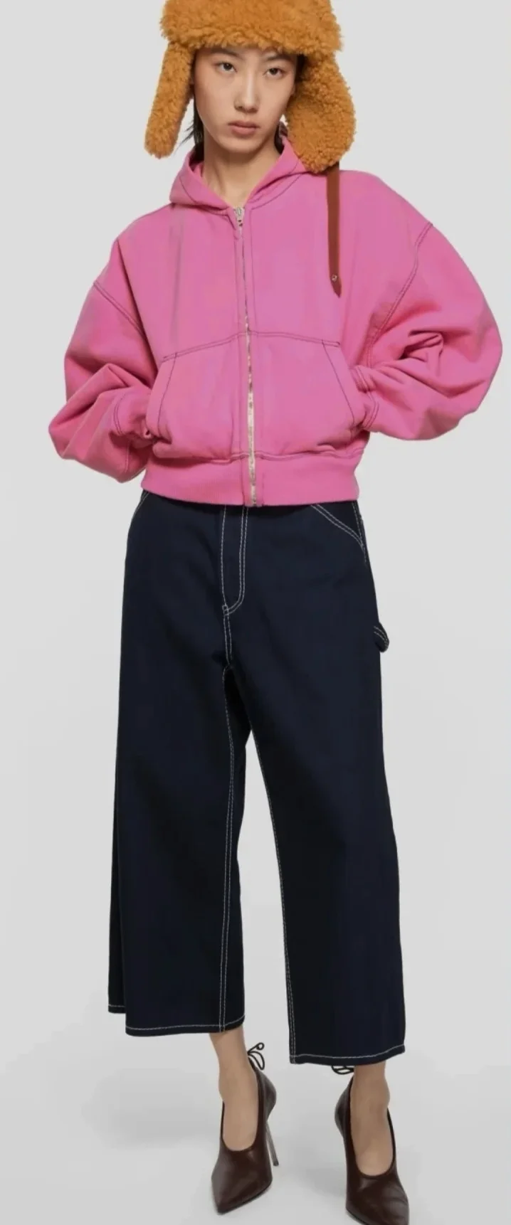Acne Studios Logo Embroidered Zip-Up Hoodie D20522375 — view 8