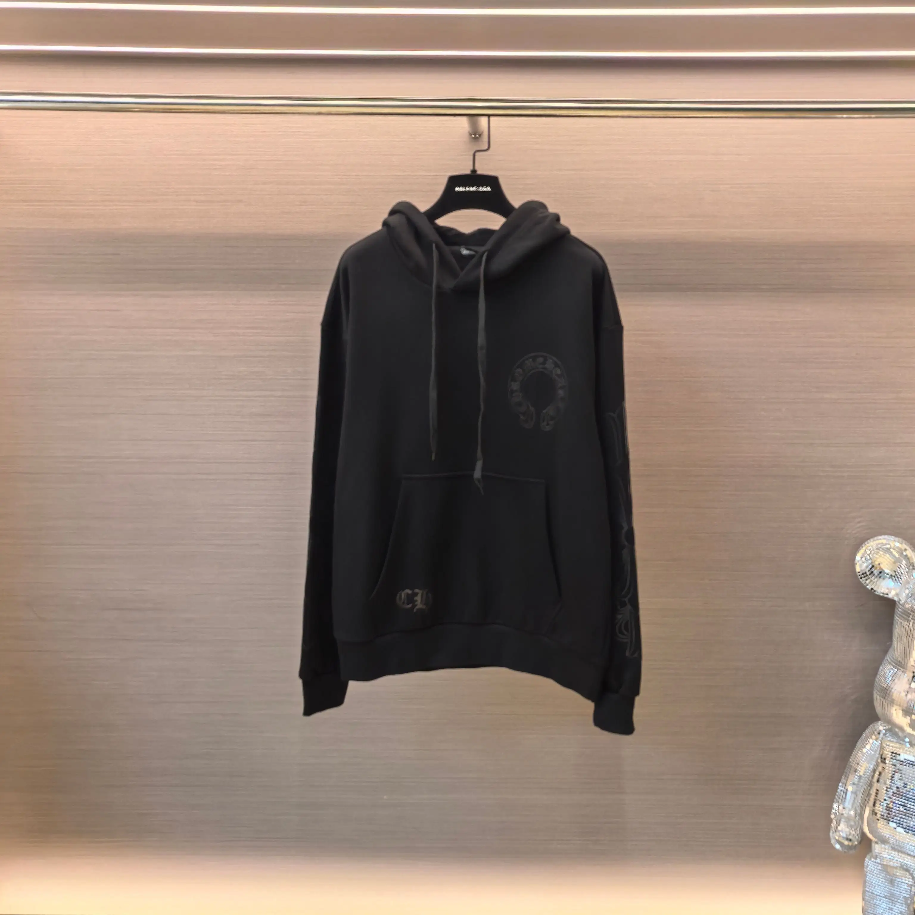 Chrome Hearts Tonal Cross Print Hoodie D21022471