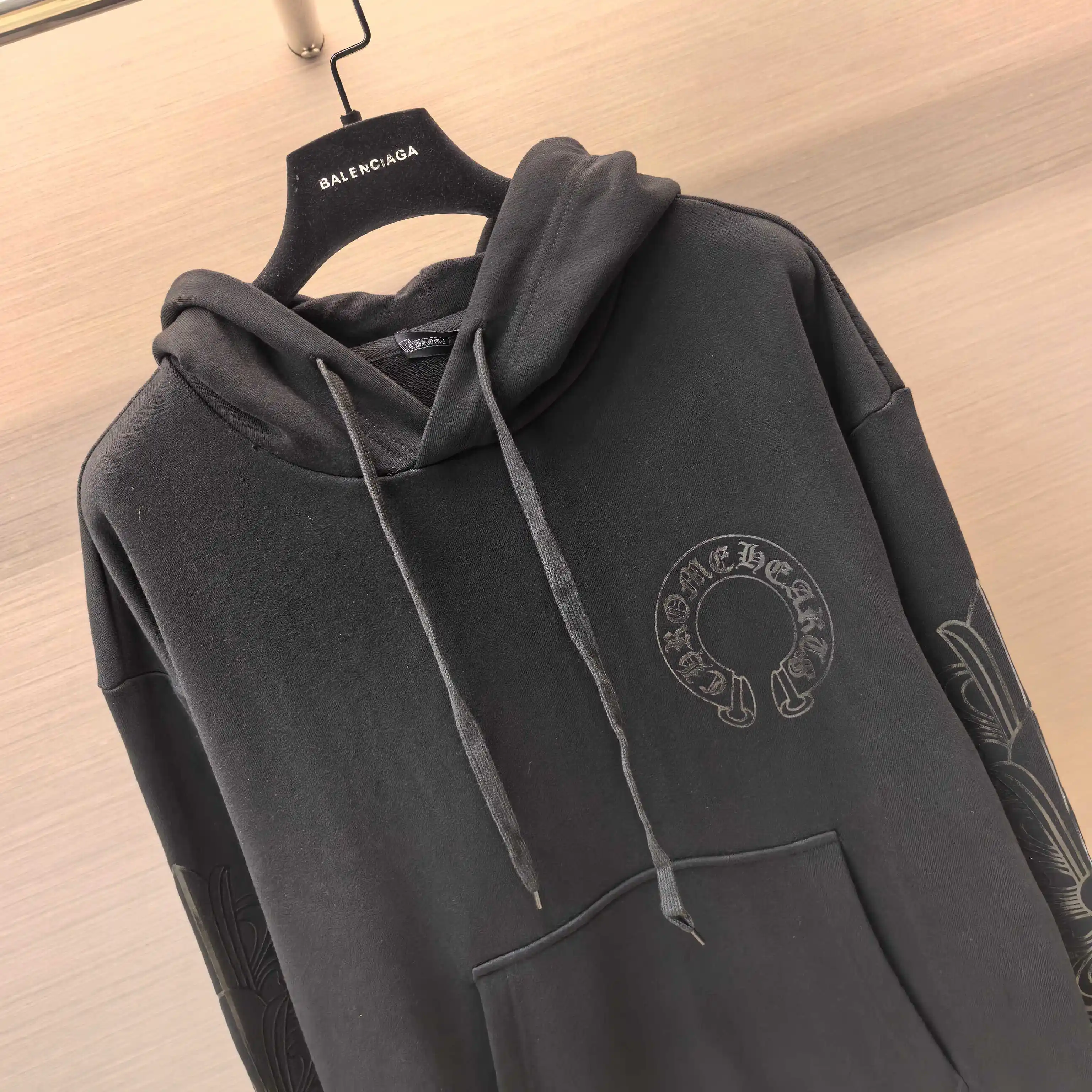 Chrome Hearts Tonal Cross Print Hoodie D21022471 — view 3