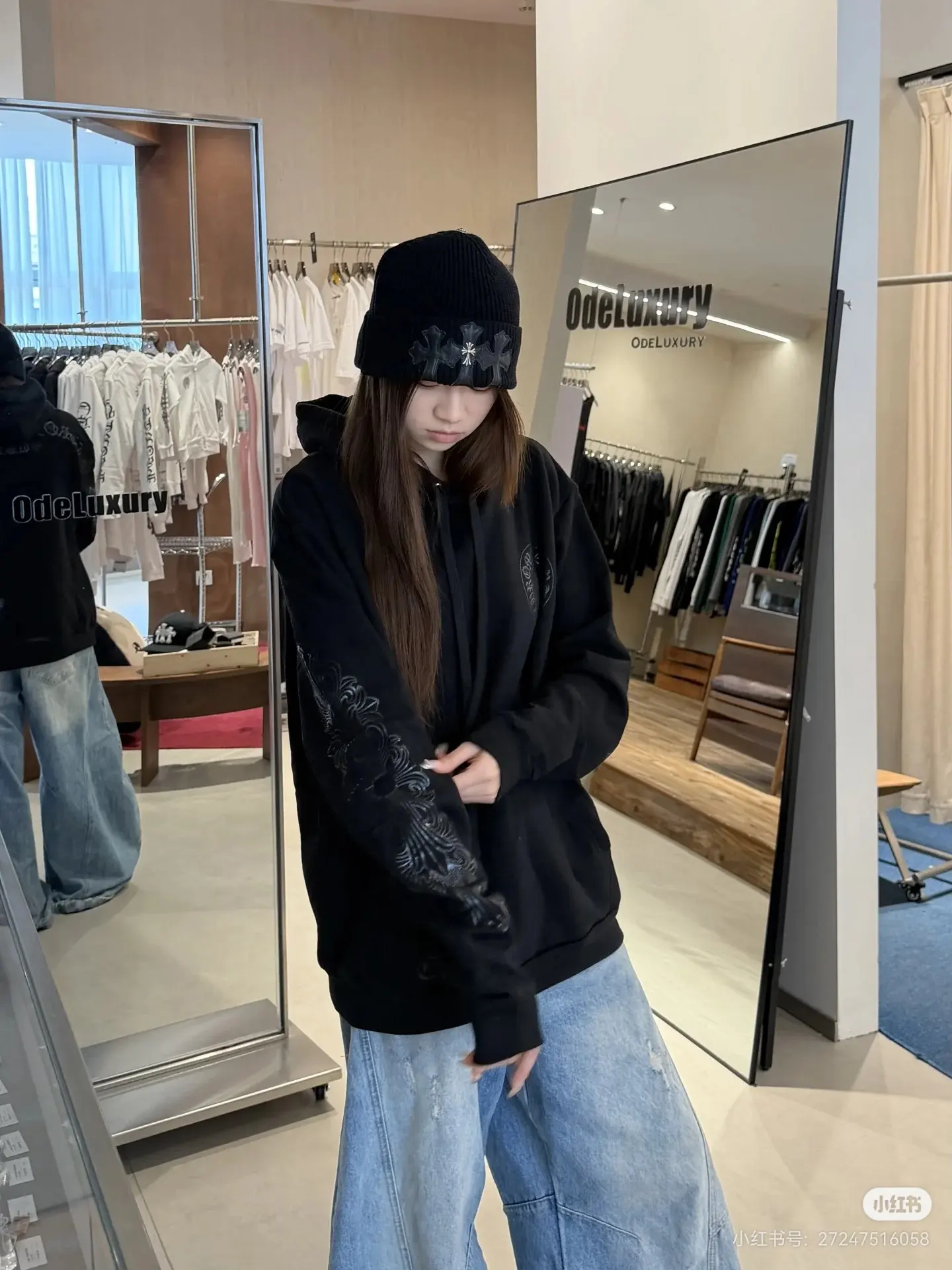 Chrome Hearts Cross Print Cotton Hoodie D21022470 — view 3
