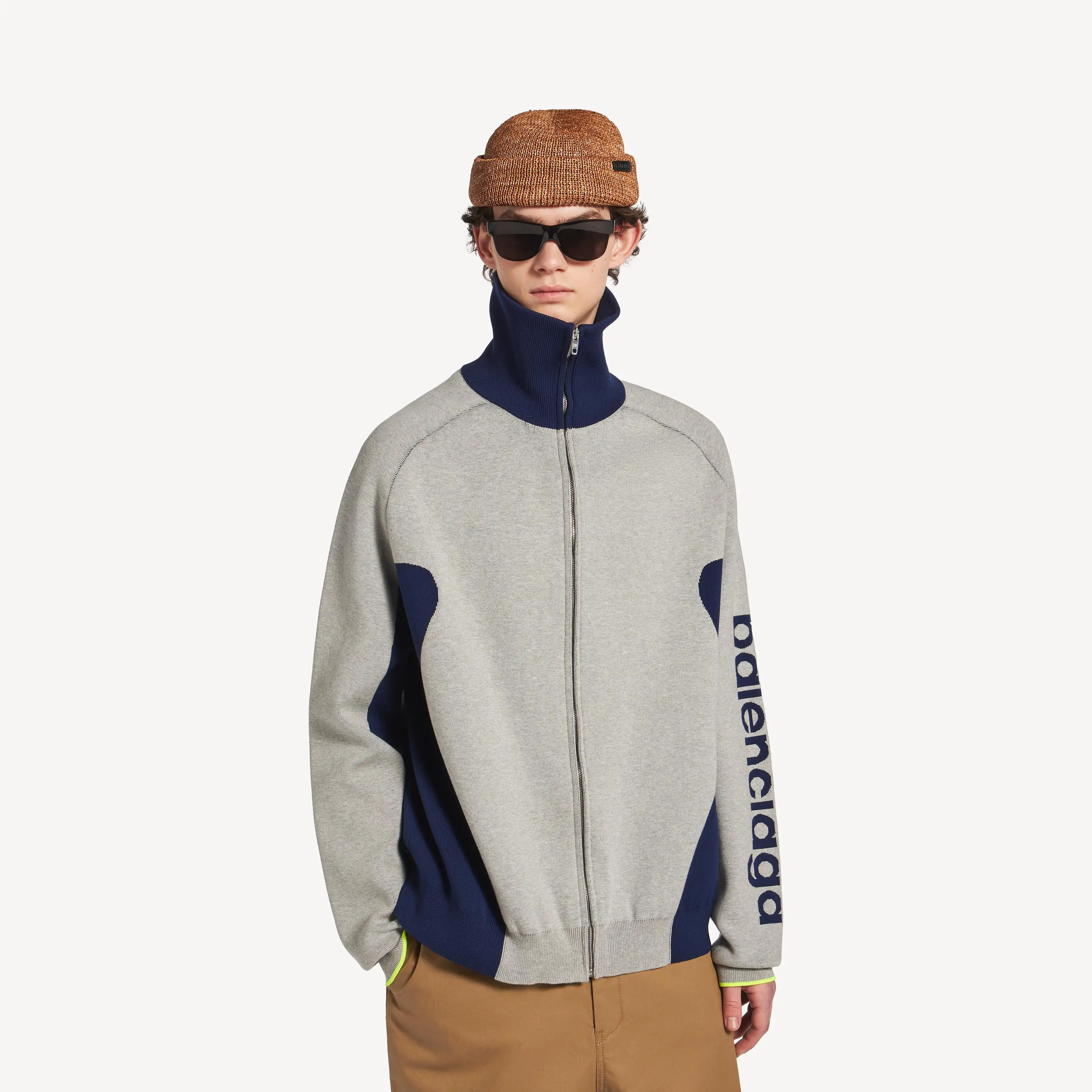 Bodies Color-Block Zip-Up Knit Cardigan D21522314