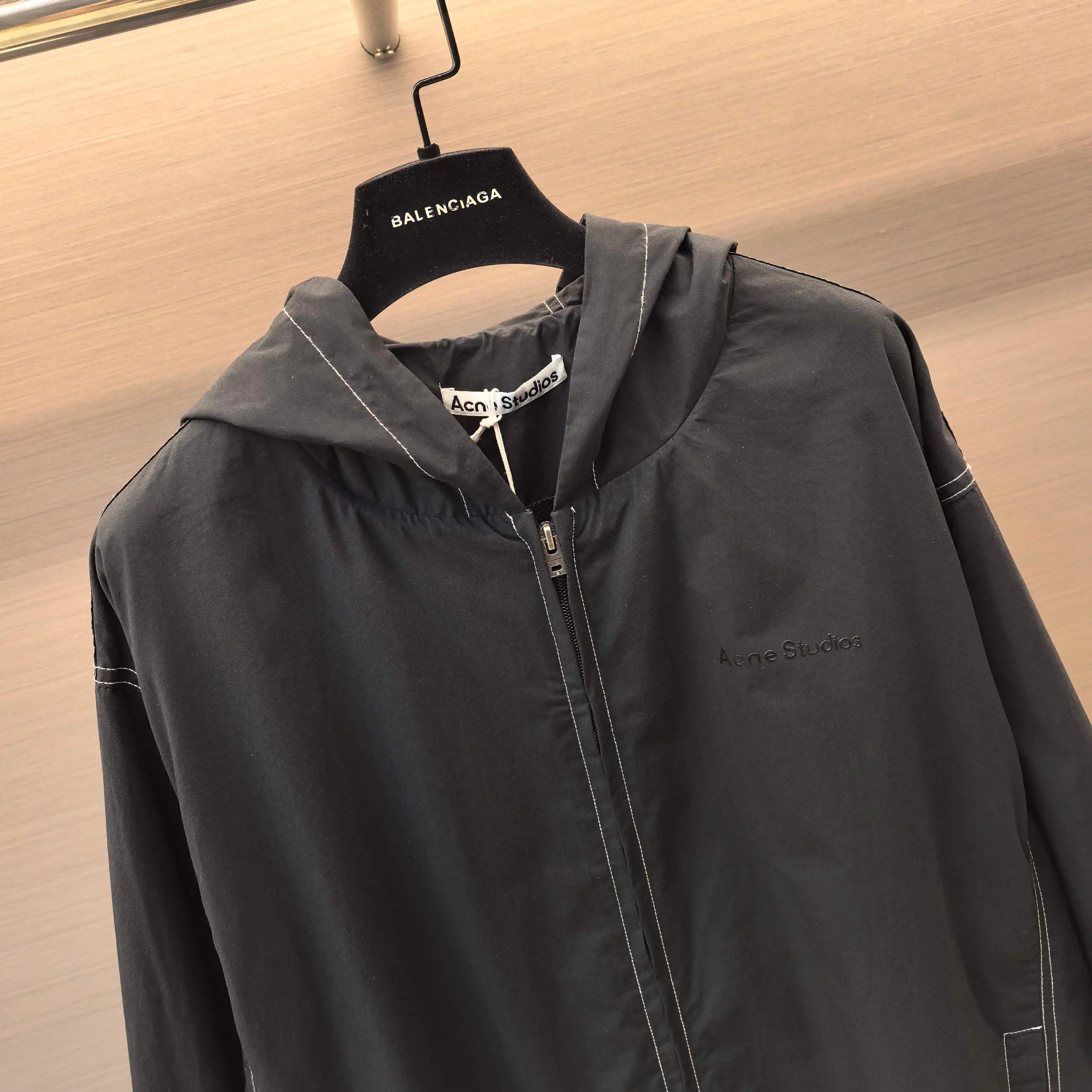 Acne Studios 1996 Contrast Stitch Hooded Jacket D22022345 — view 4