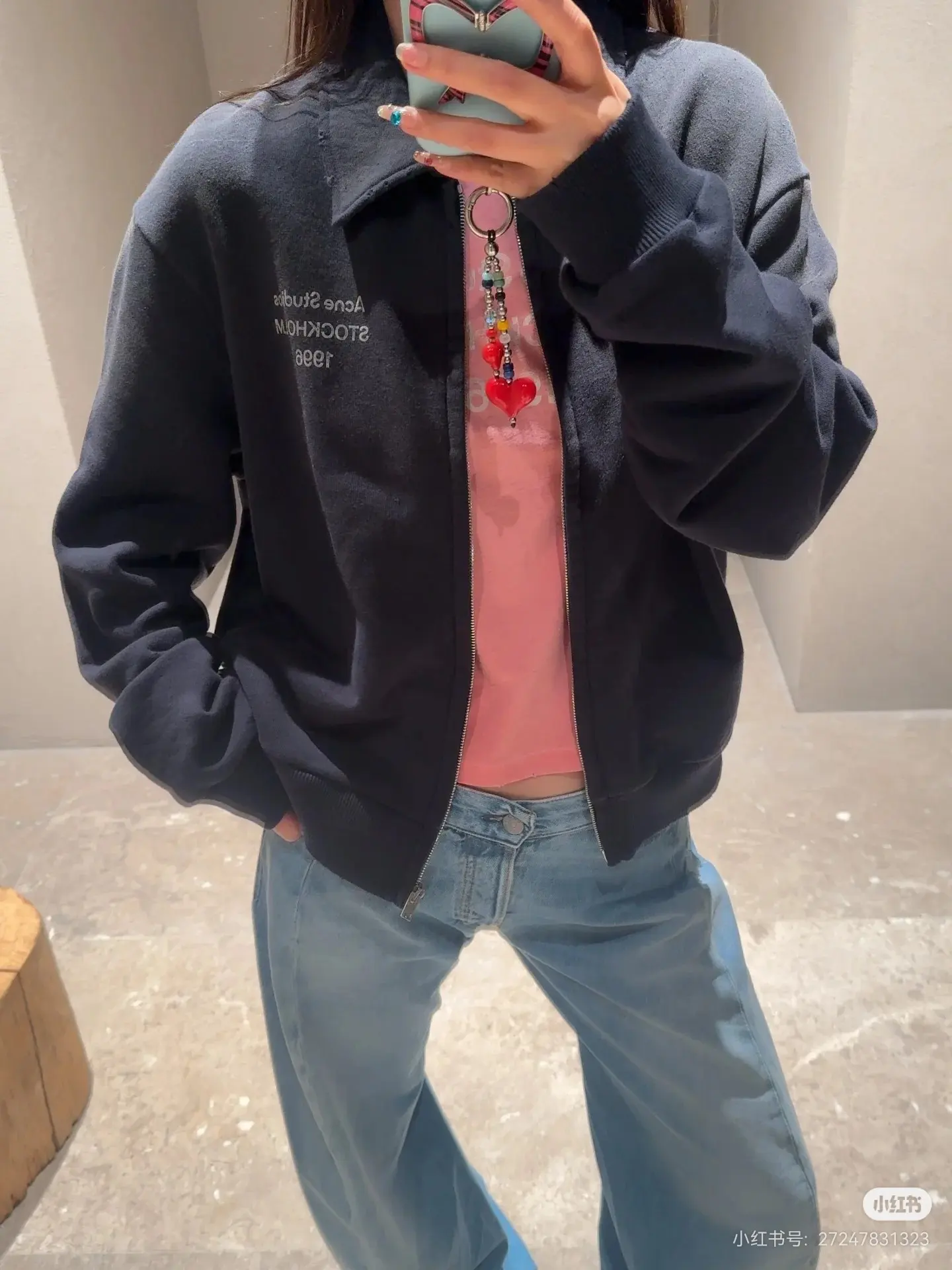 Logo-Embroidered Zip-Up Sweatshirt D22522399 — view 5