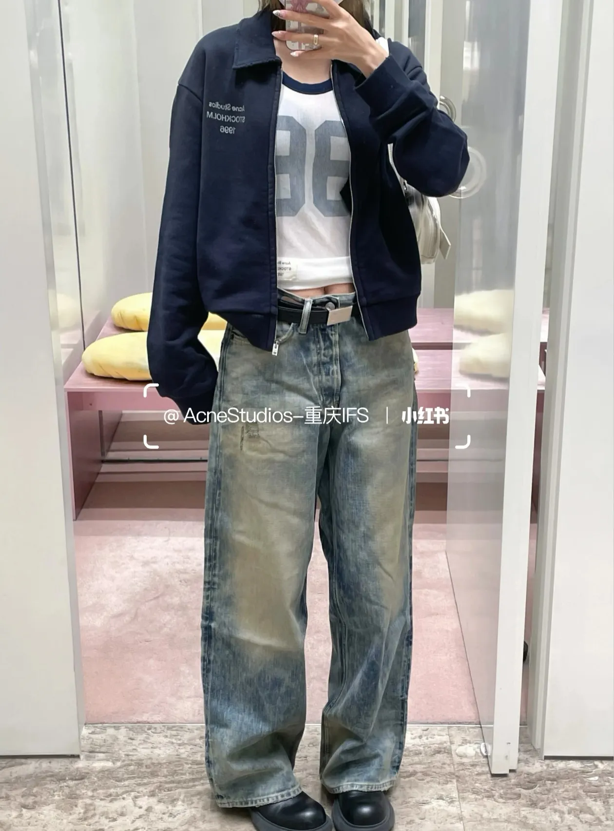 Logo-Print Zip-Up Cotton Sweatshirt D22522398 — view 3