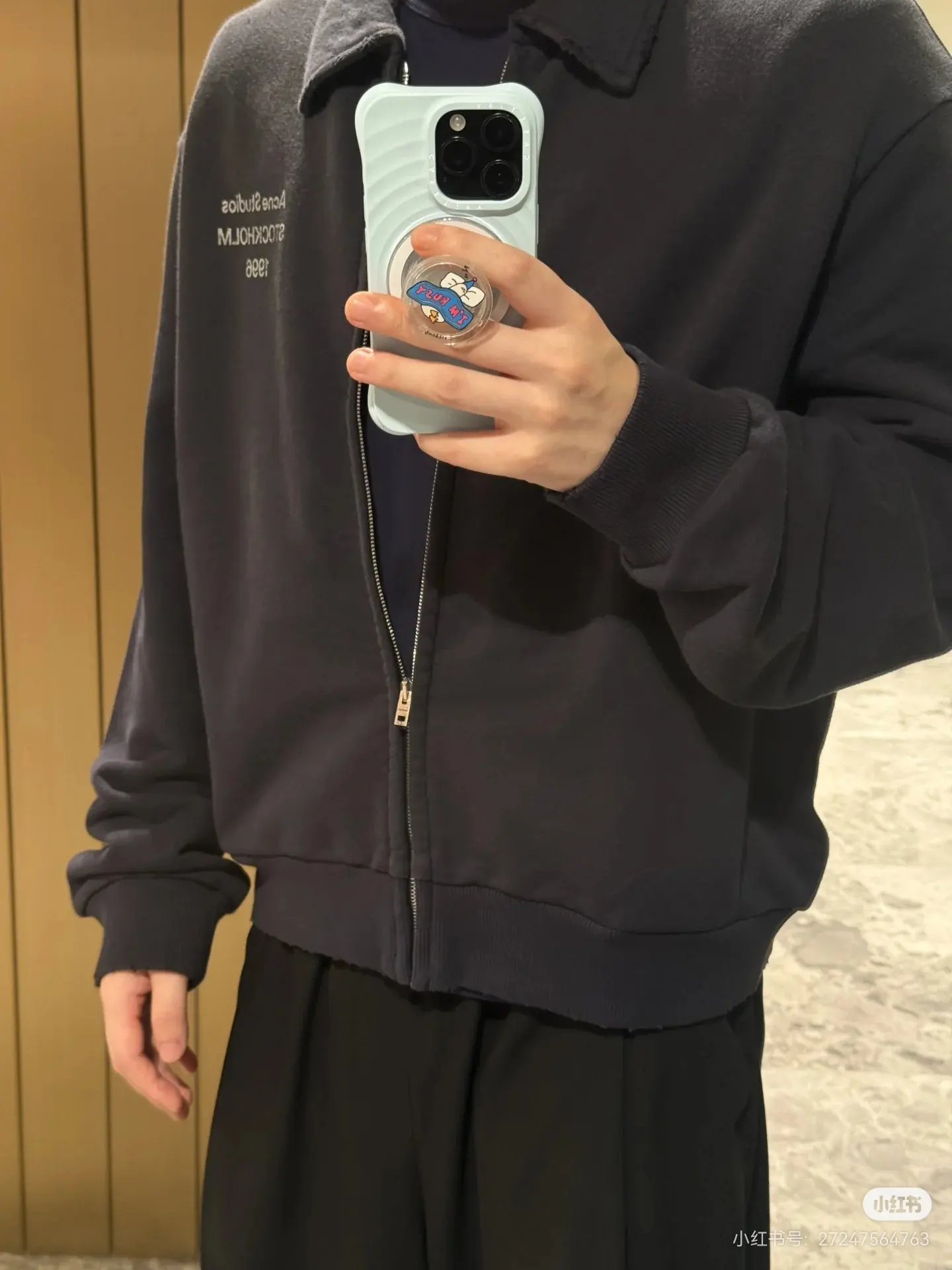 Logo-Print Faded Zip-Up Sweatshirt D22522400 — view 9