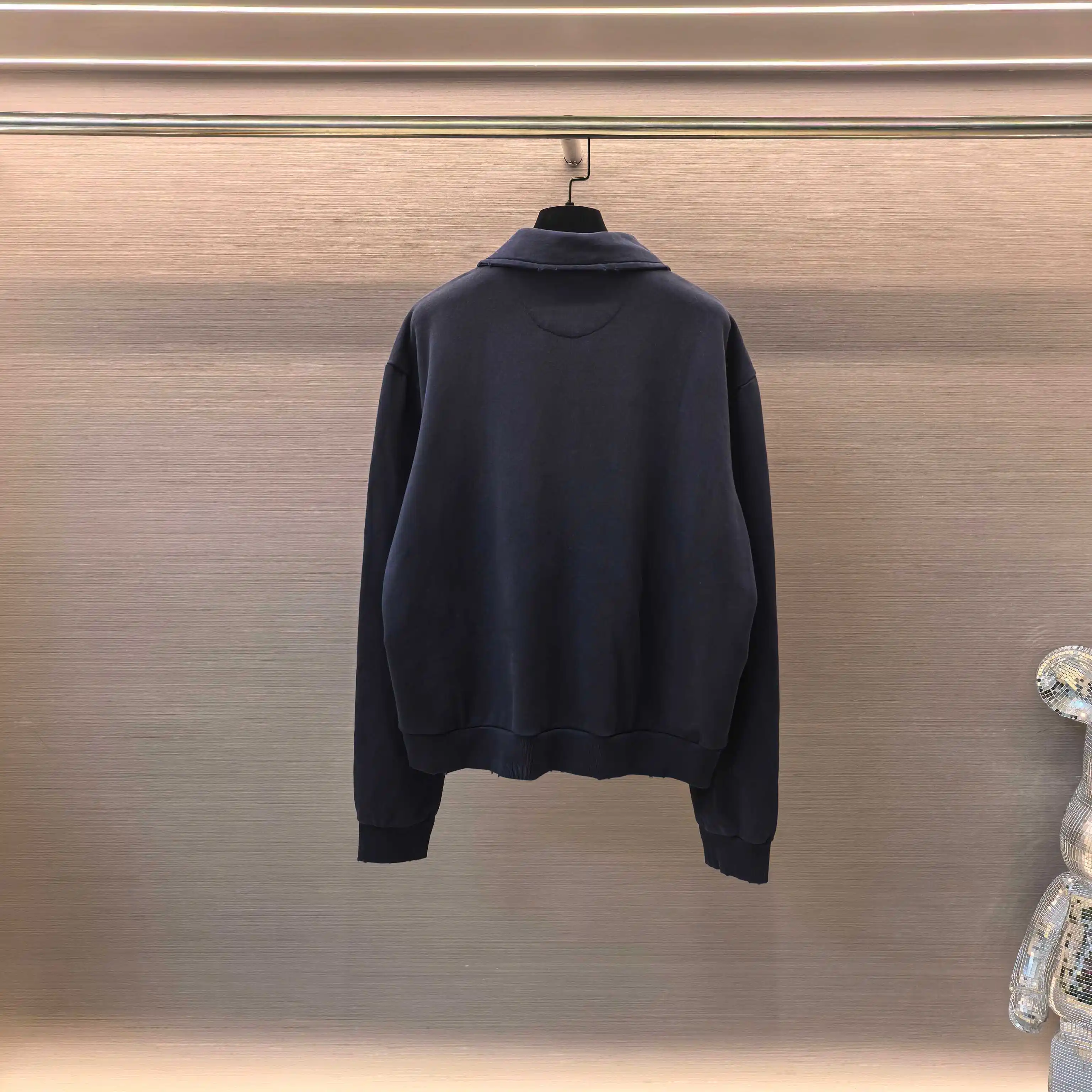 Logo-Print Zip-Up Cotton Sweatshirt Jacket D22522397 — view 2