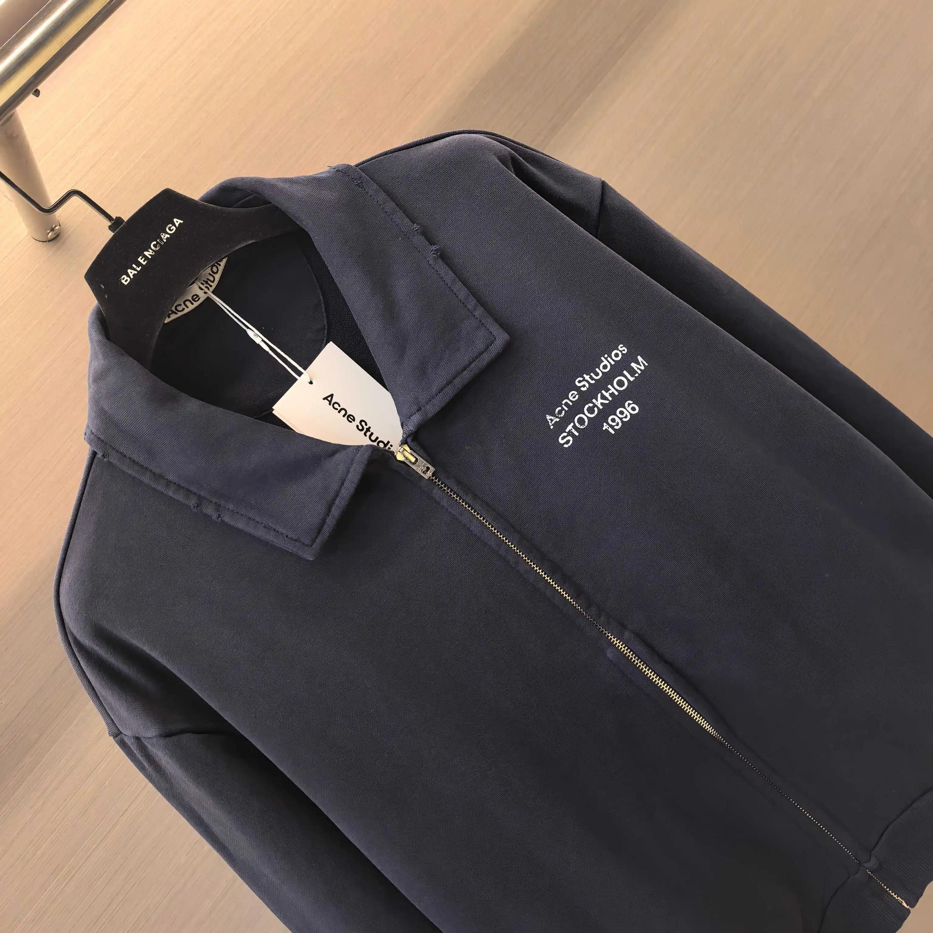 Logo-Print Zip-Up Cotton Sweatshirt Jacket D22522397 — view 3