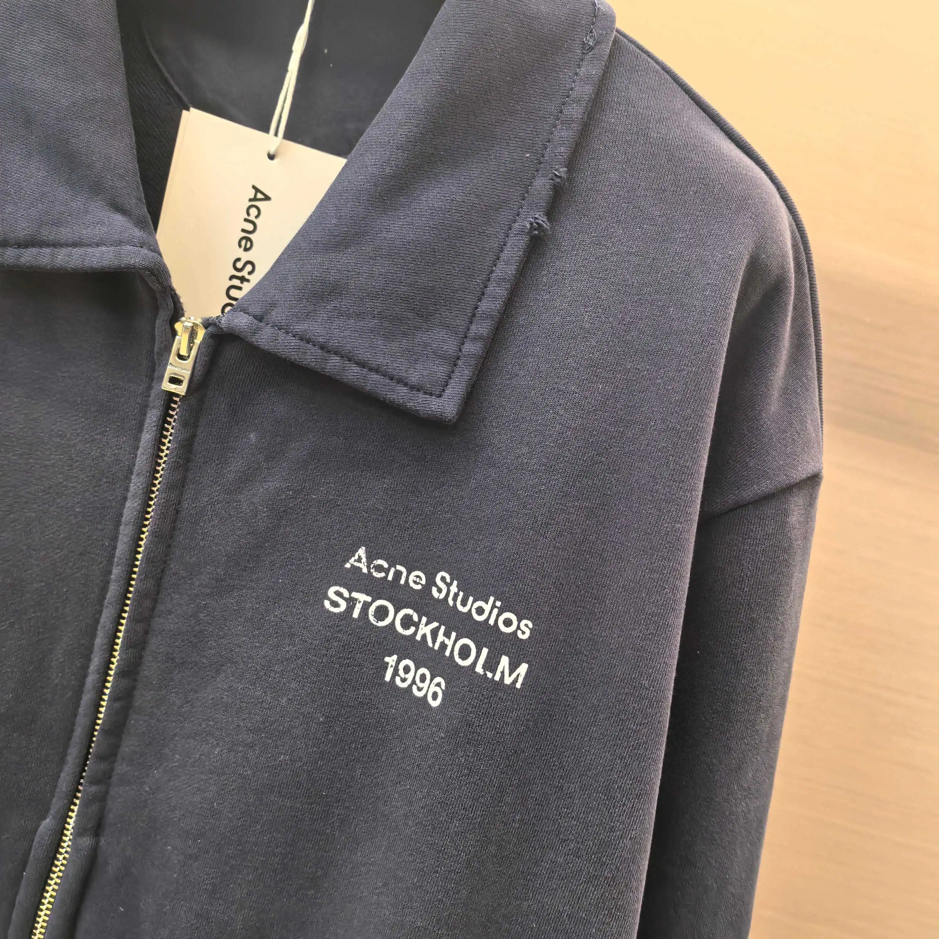 Logo-Print Zip-Up Cotton Sweatshirt Jacket D22522397 — view 4