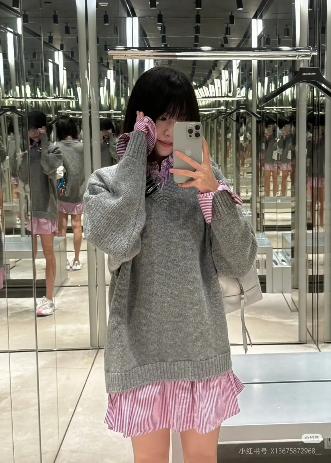 Oversized Layered-Effect Wool-Blend Sweater D22522475 — view 3