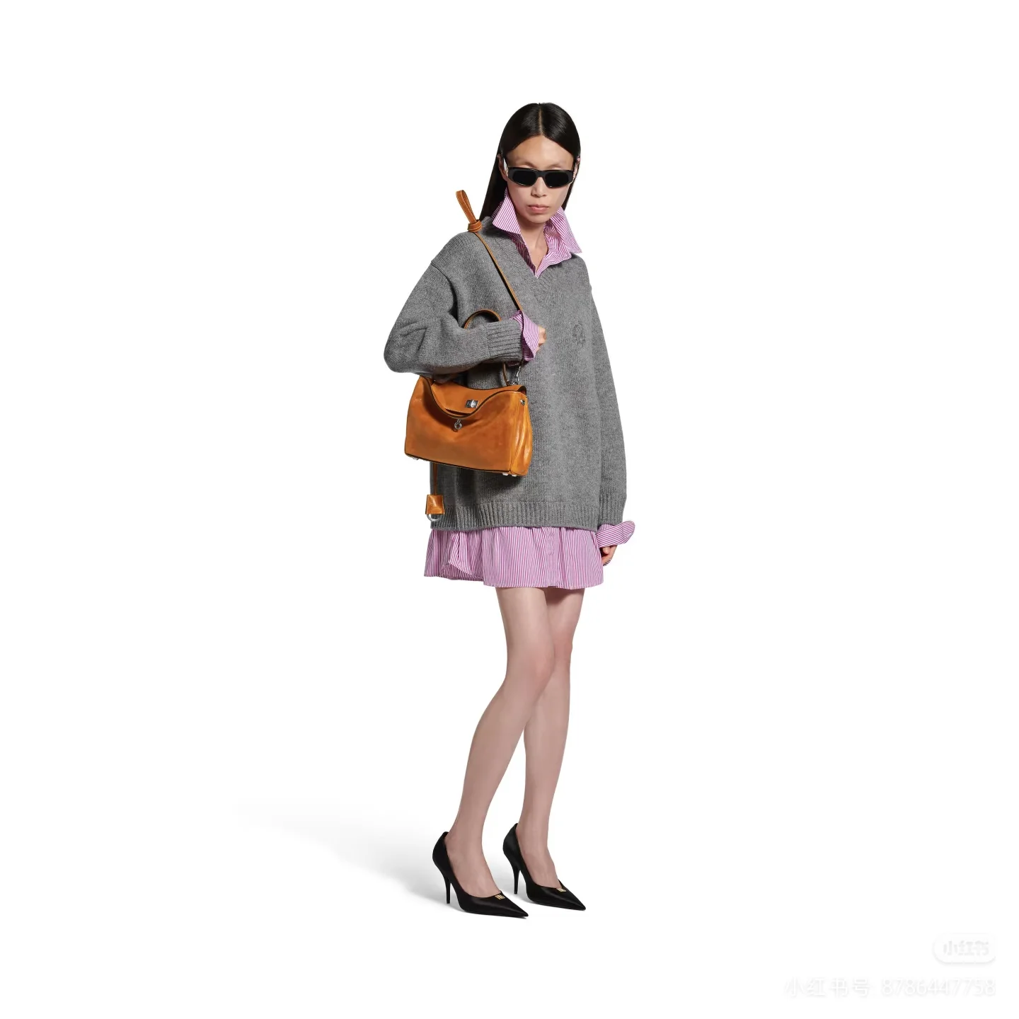 Oversized Layered-Effect Wool-Blend Sweater D22522475 — view 6
