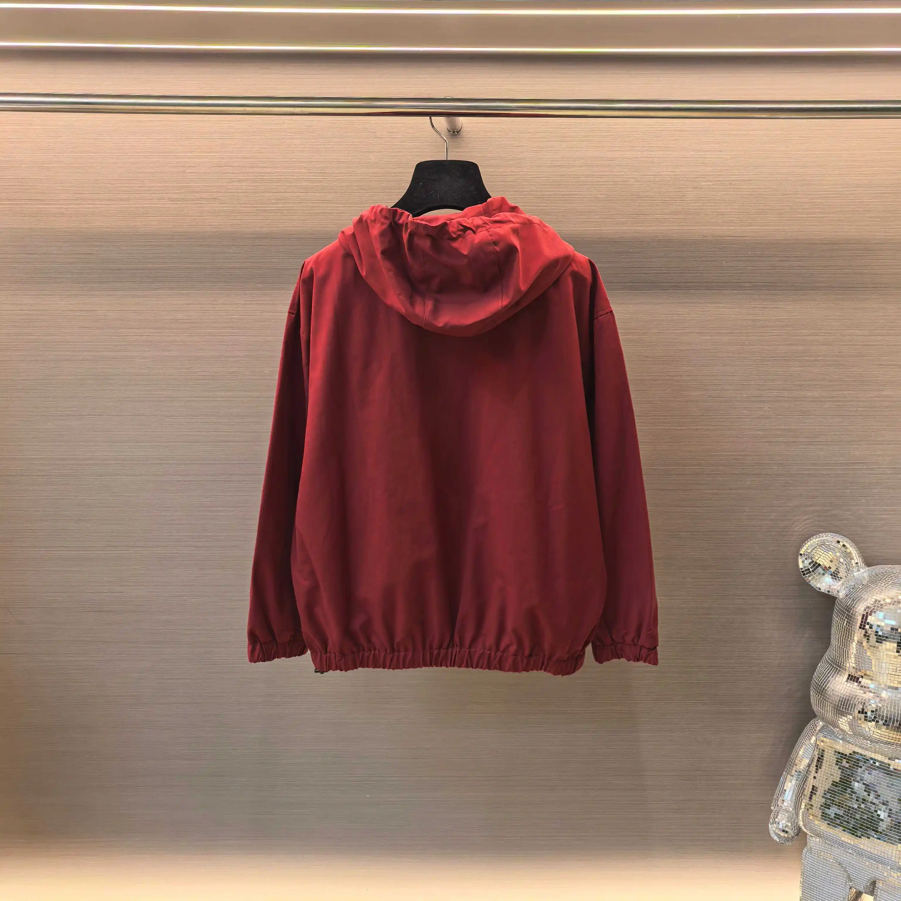 Logo-Print Hooded Windbreaker Jacket D23522557 — view 2