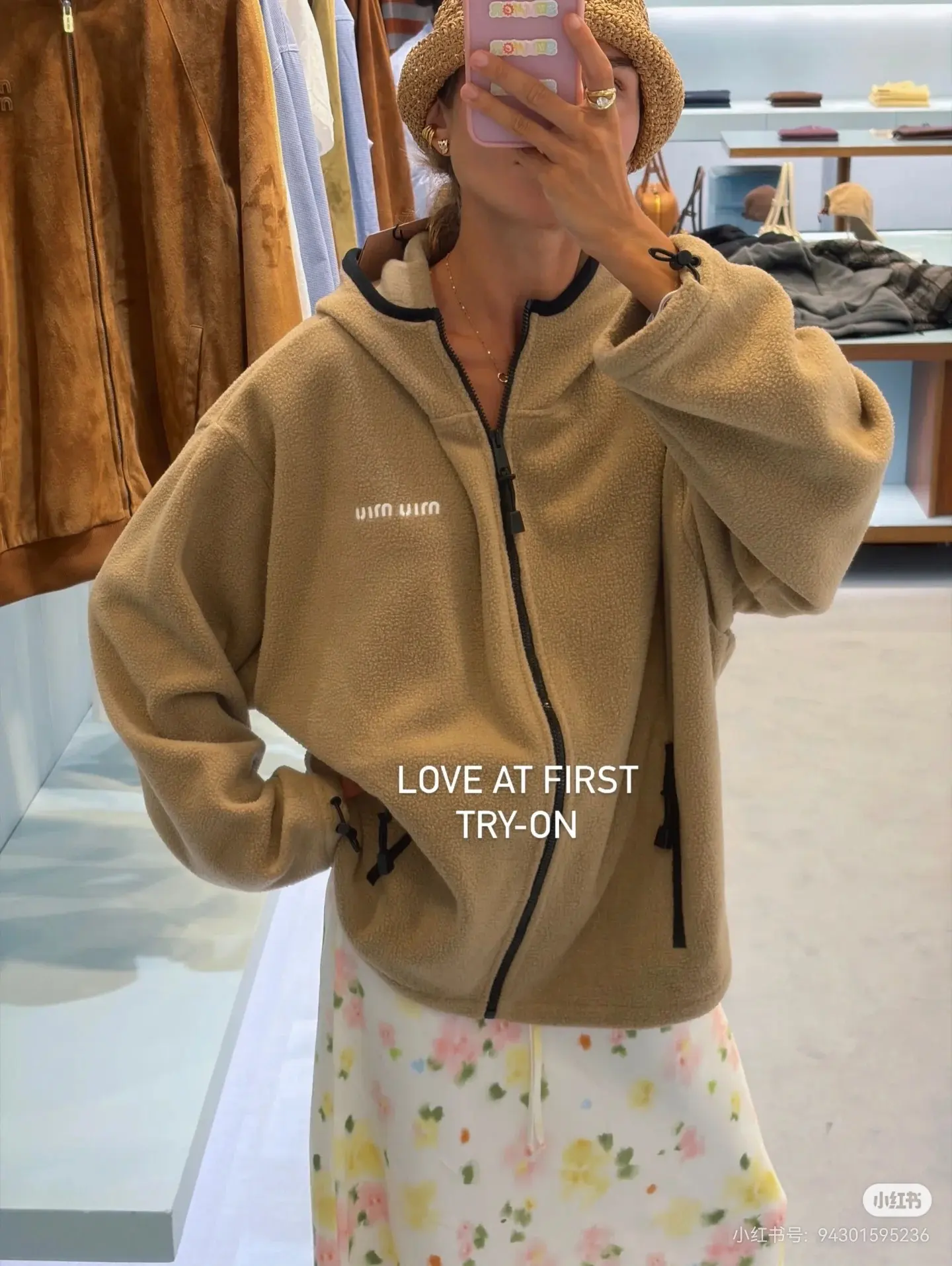 Logo-Embroidered Fleece Zip-Up Hoodie D23522407