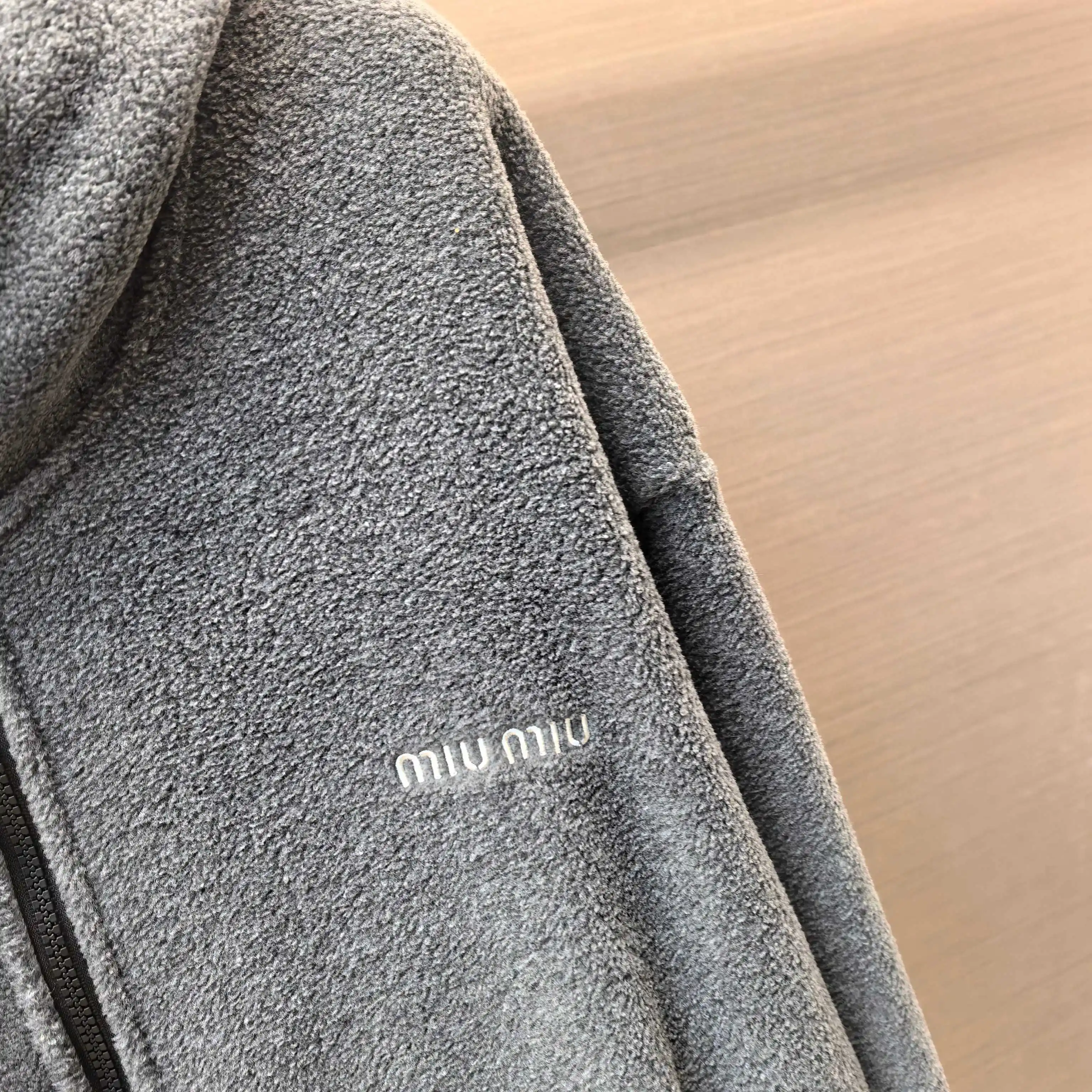 Logo-Embroidered Fleece Hooded Jacket D23522411 — view 4