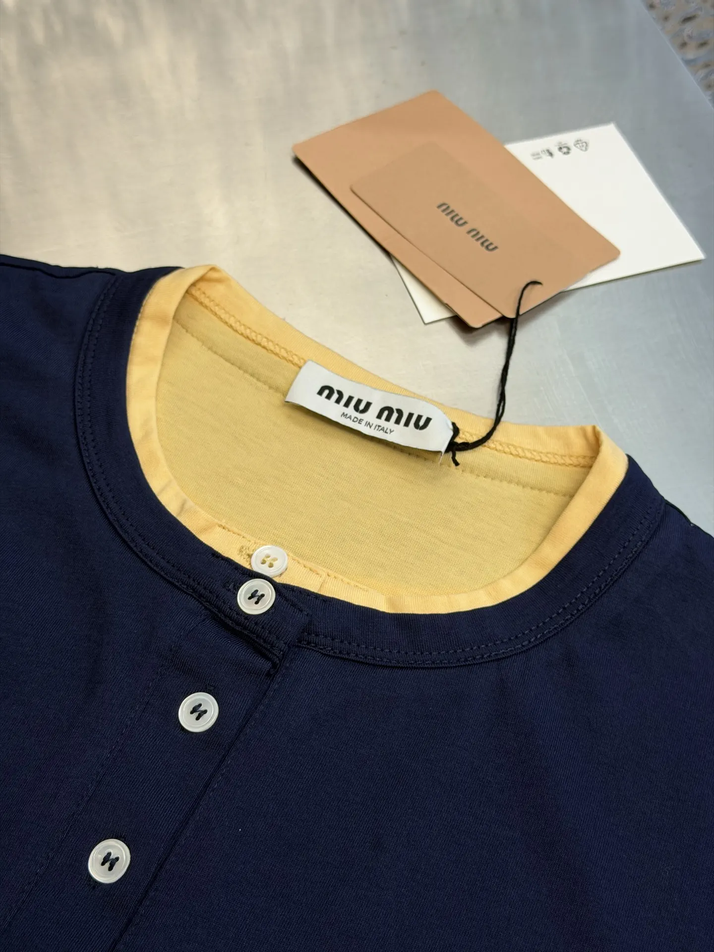 Layered Henley Long-Sleeve T-Shirt D23519148 — view 6