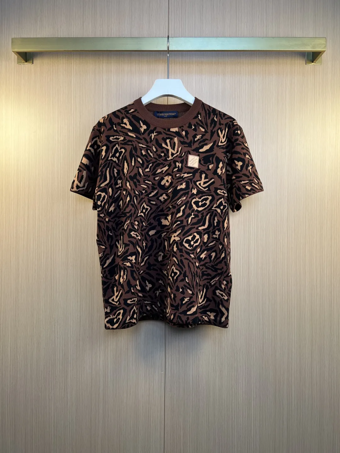 Monogram Camo Leopard Jacquard Knit T-Shirt D24519244