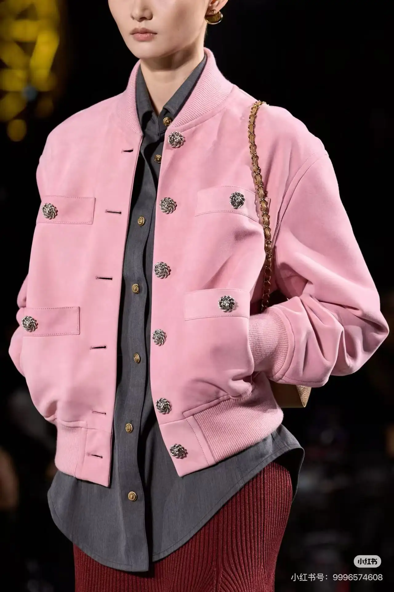 Faux Suede Bomber Jacket D25022556 — view 3