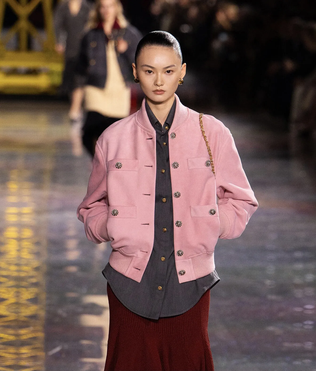 Faux Suede Bomber Jacket D25022556 — view 4