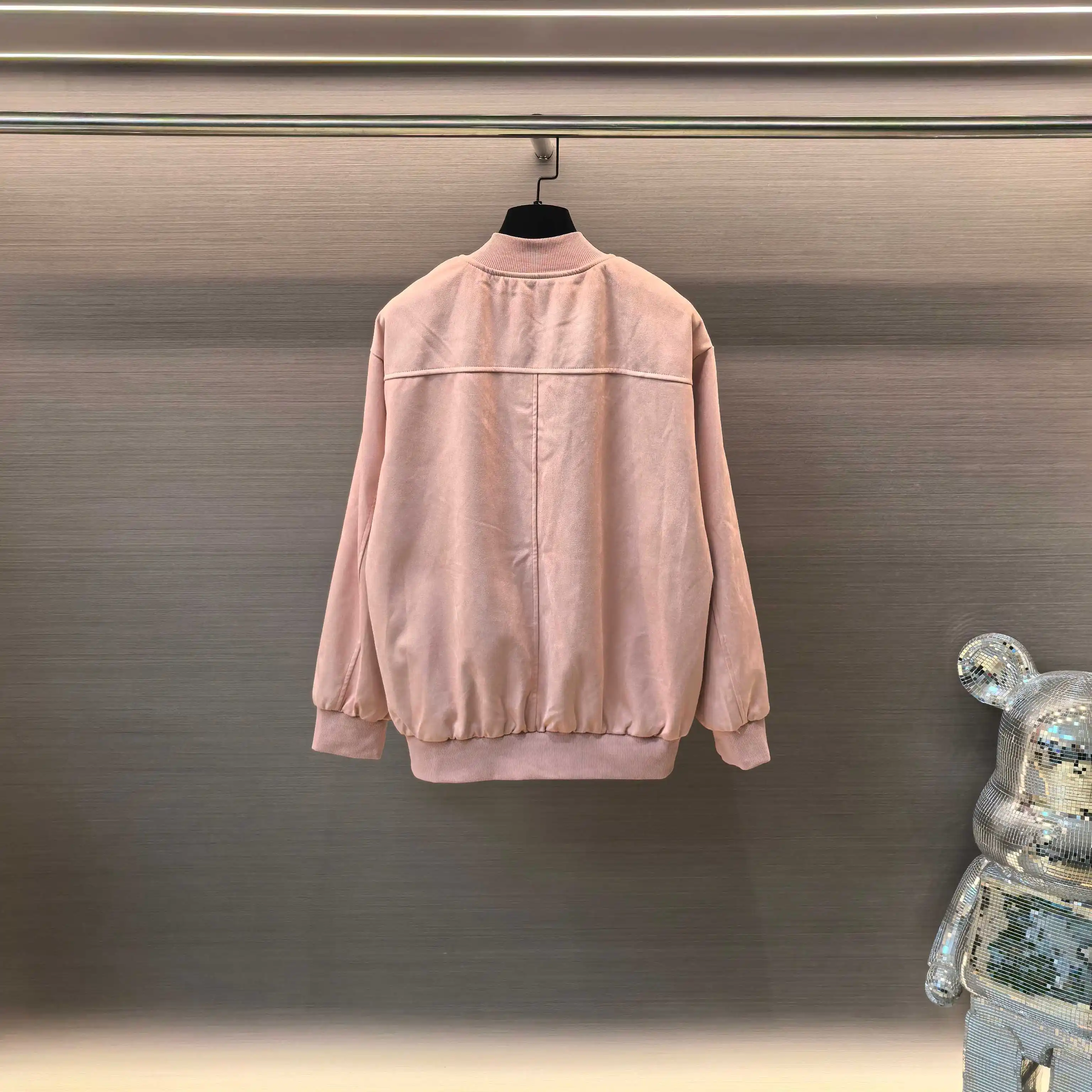 Faux Suede Bomber Jacket D25022555 — view 2