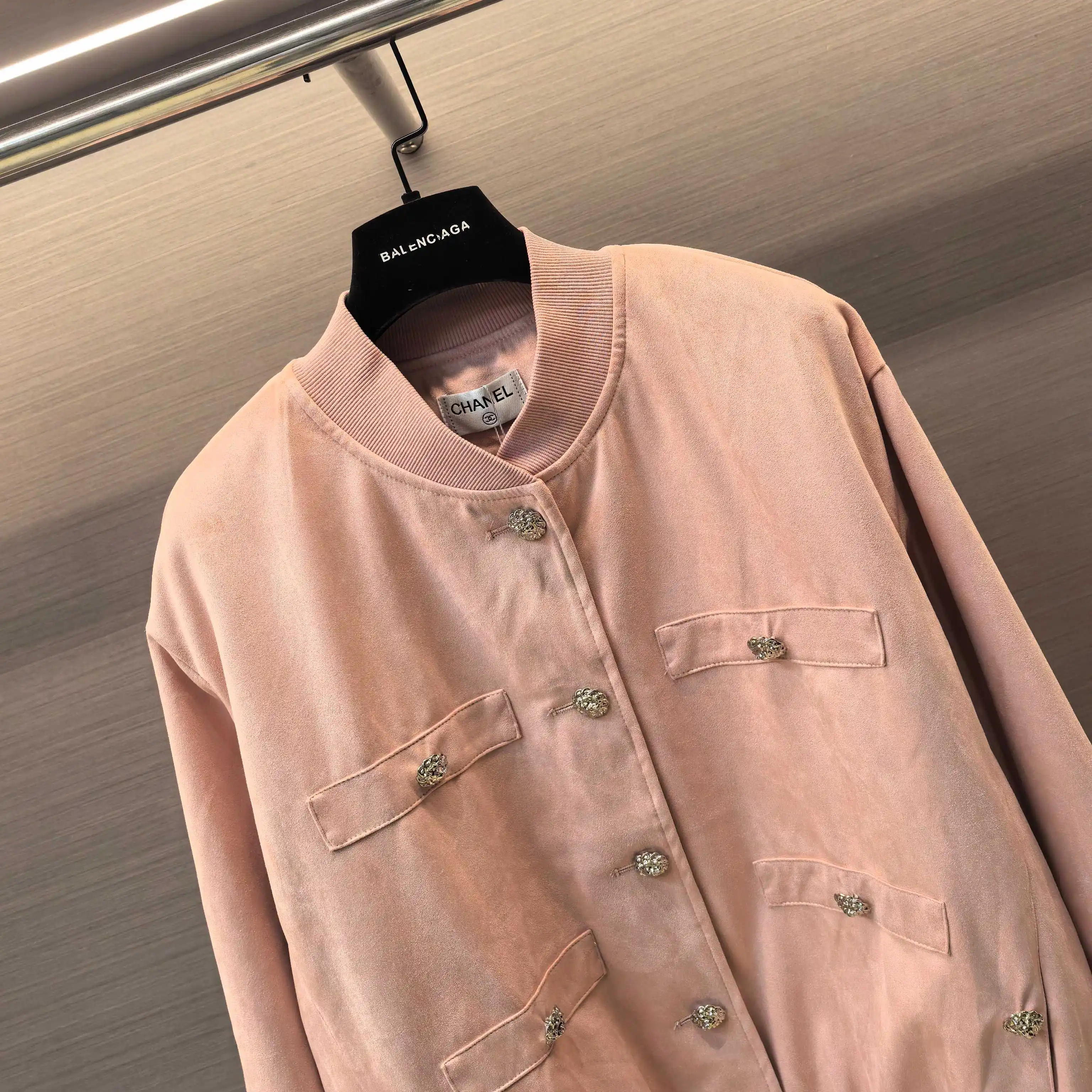 Faux Suede Bomber Jacket D25022555 — view 3