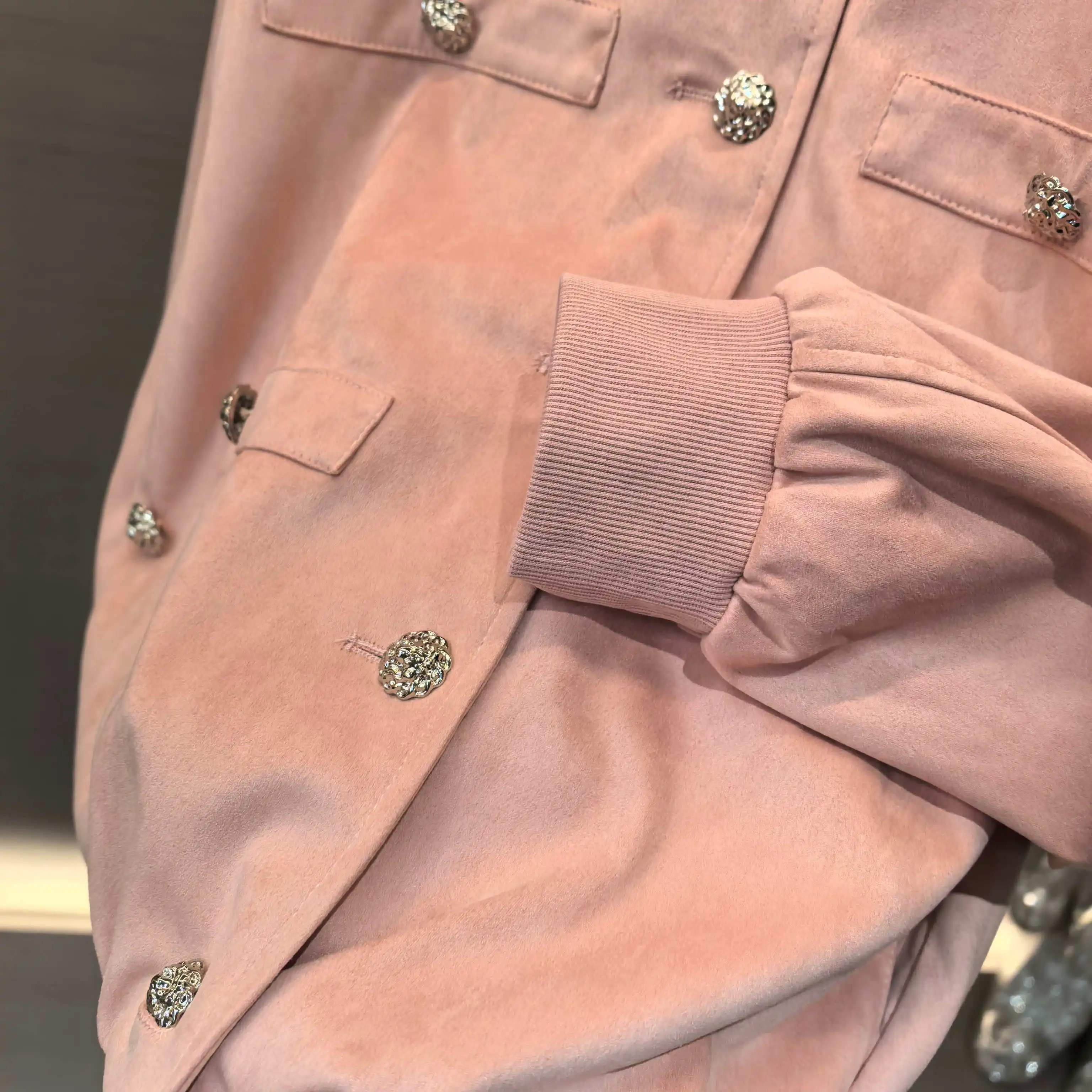 Faux Suede Bomber Jacket D25022555 — view 5