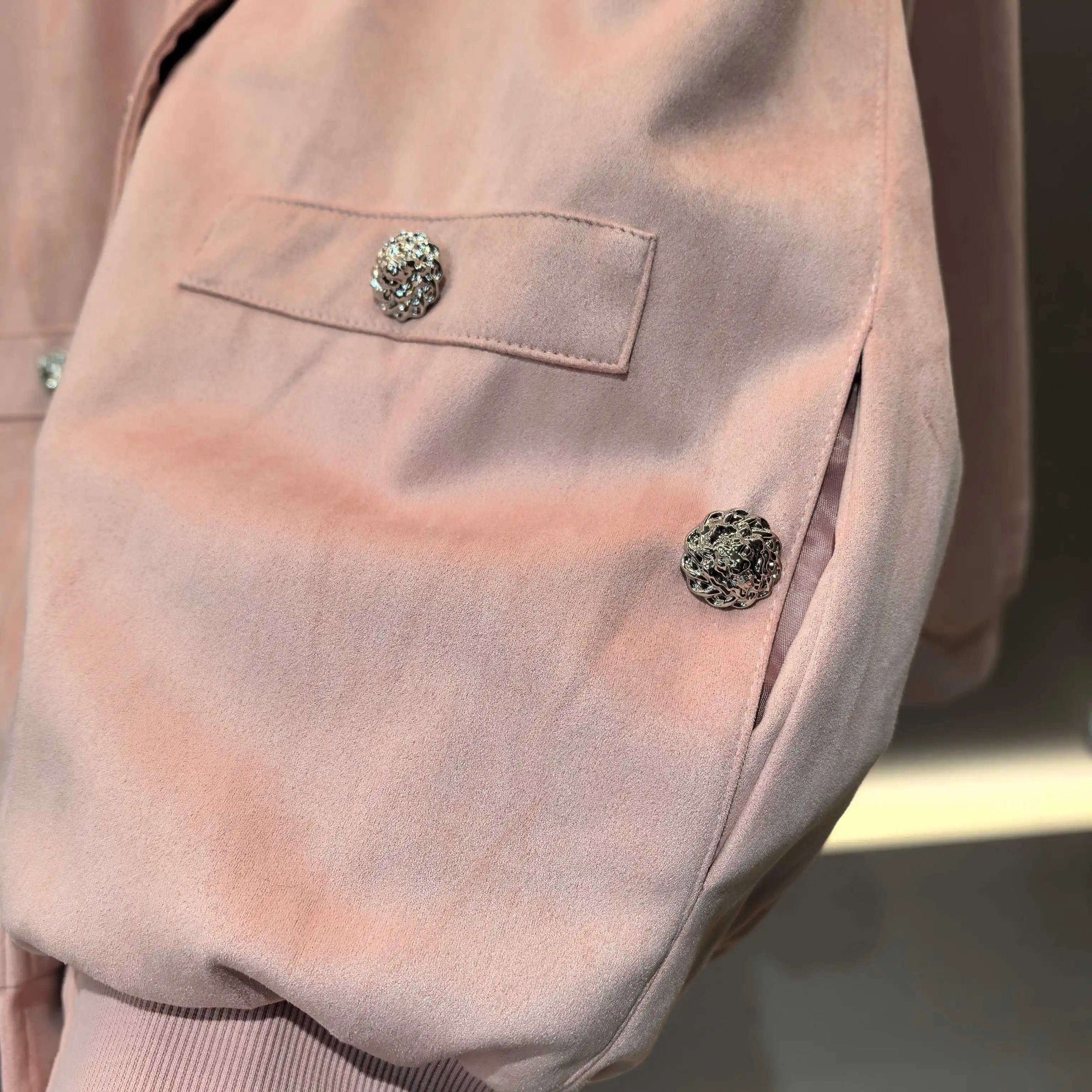 Faux Suede Bomber Jacket D25022555 — view 8