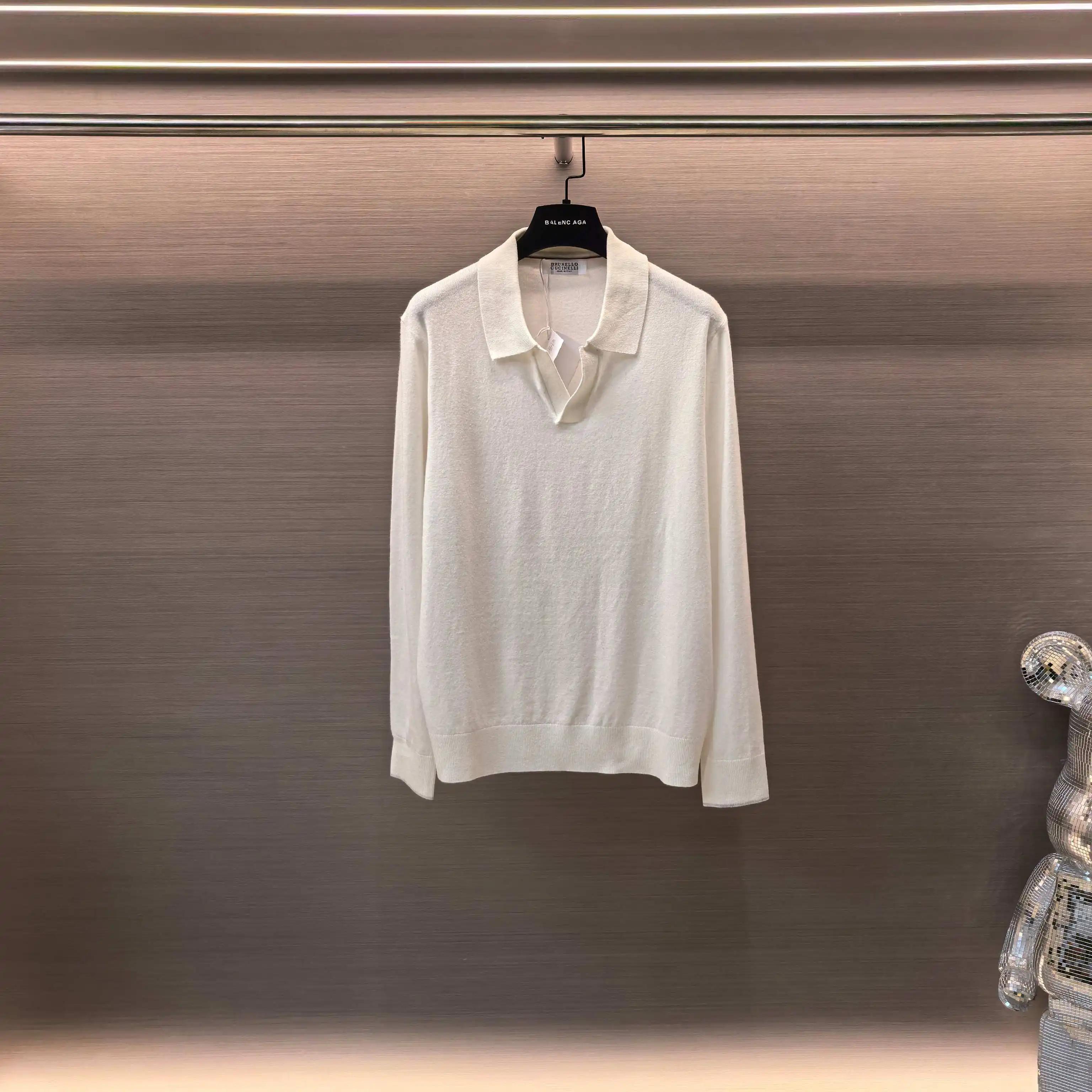 Silk and Wool-Blend Knit Polo Sweater D25022357 — view 2