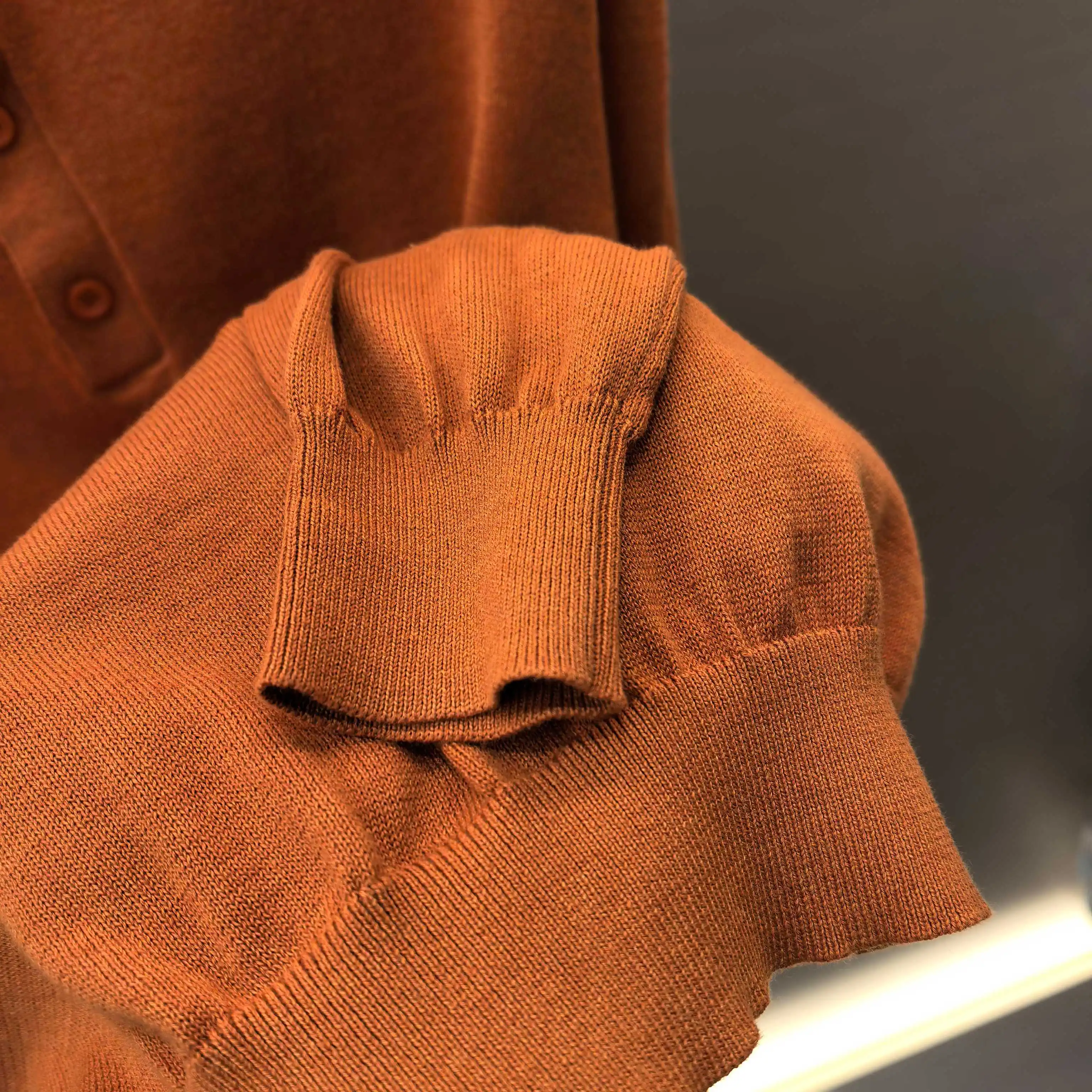 Henley Neck Melange Knit Sweater D25022355 — view 7