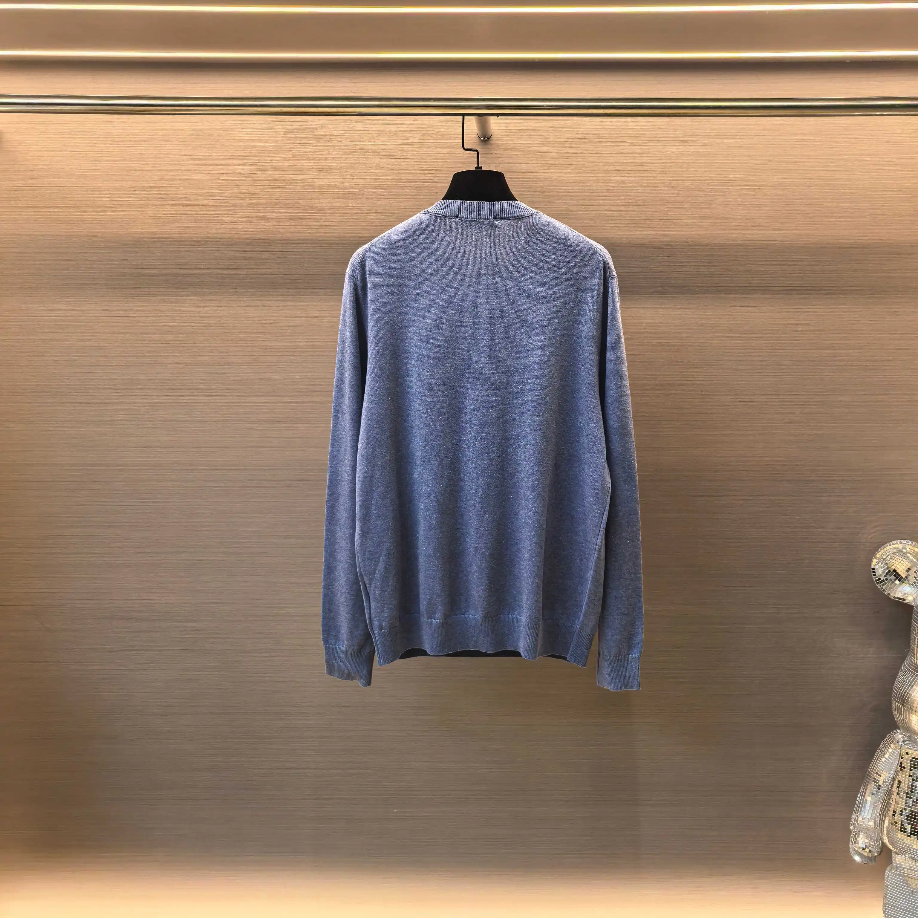 Marl Knit Henley Neck Sweater D25022354 — view 3