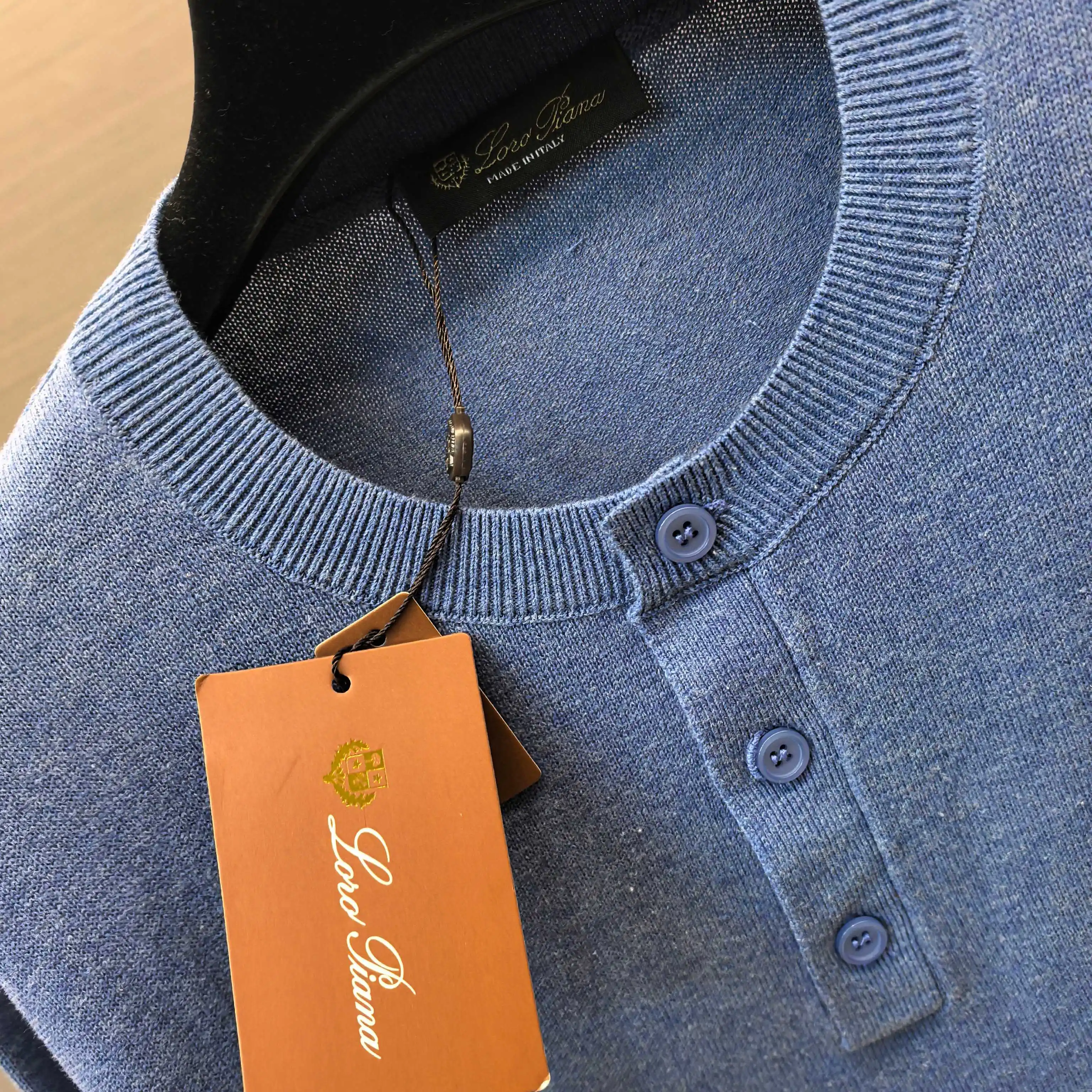 Marl Knit Henley Neck Sweater D25022354 — view 4