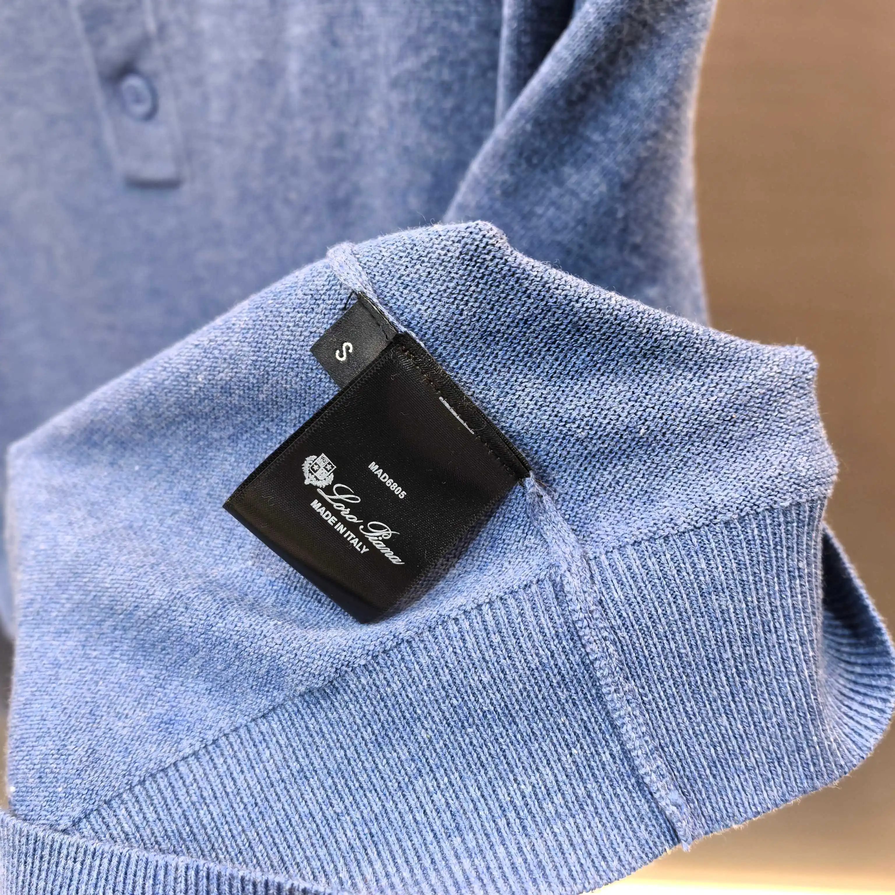 Marl Knit Henley Neck Sweater D25022354 — view 5