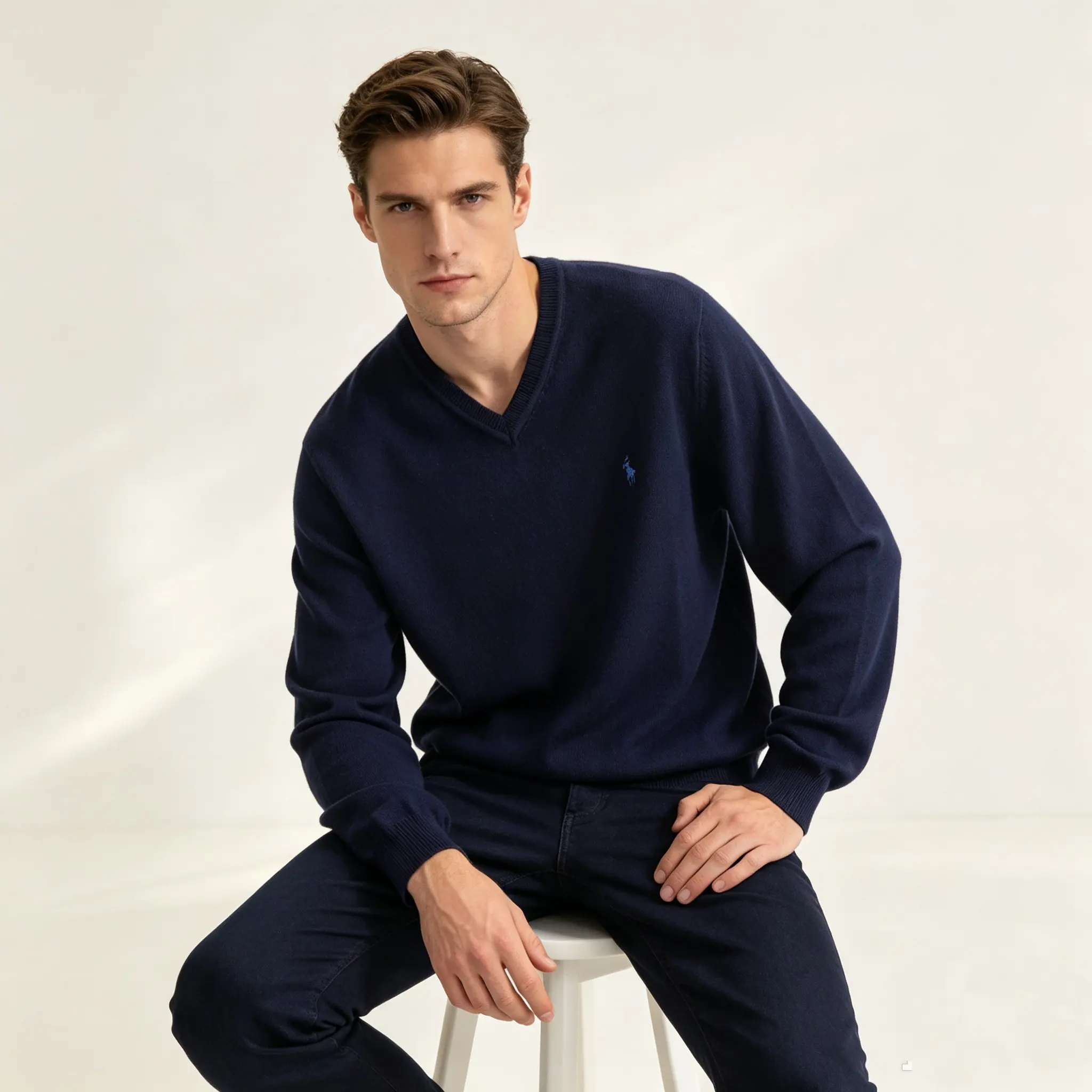 Polo Ralph Lauren V-Neck Cotton Knit Sweater D25022383