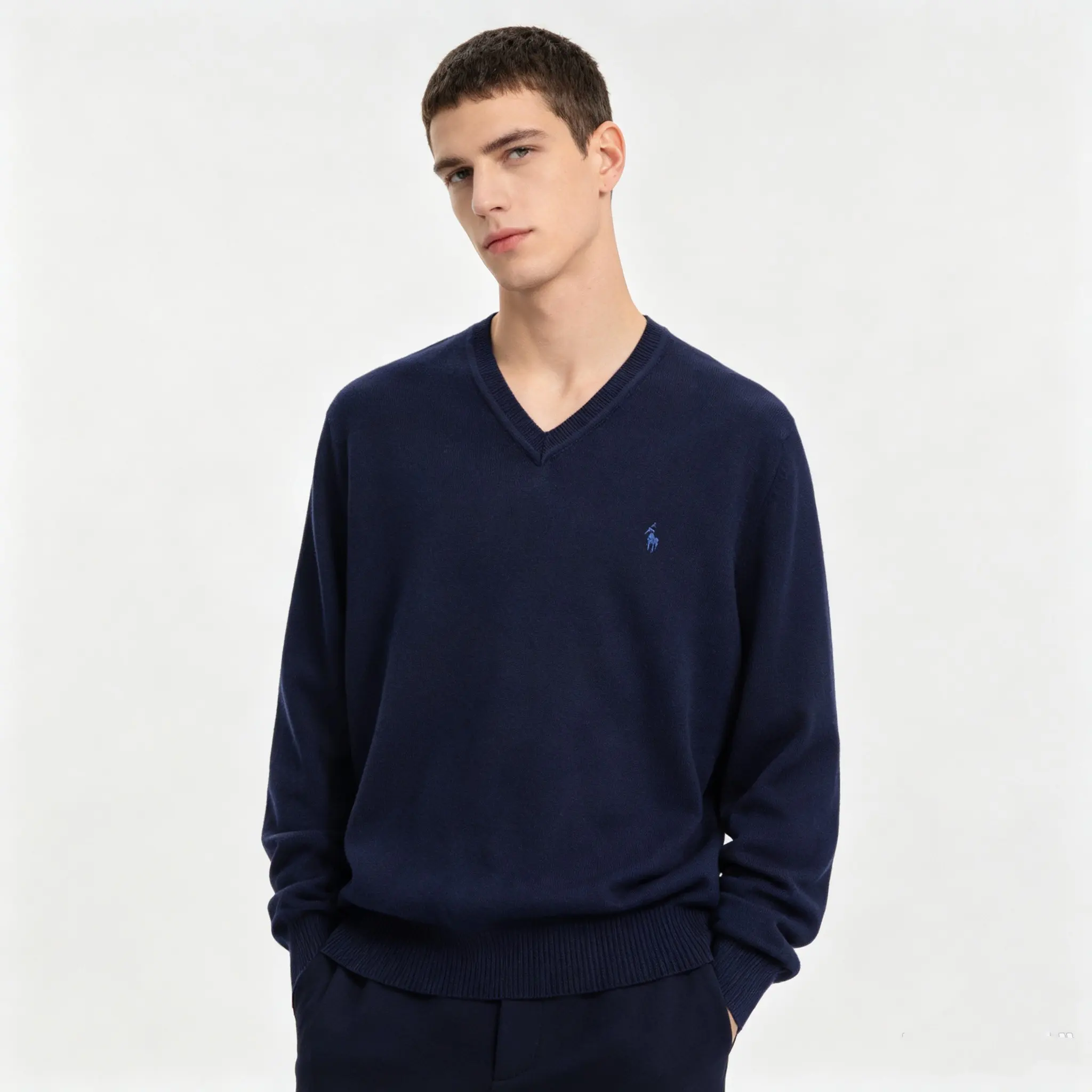 Polo Ralph Lauren V-Neck Cotton Knit Sweater D25022383 — view 2