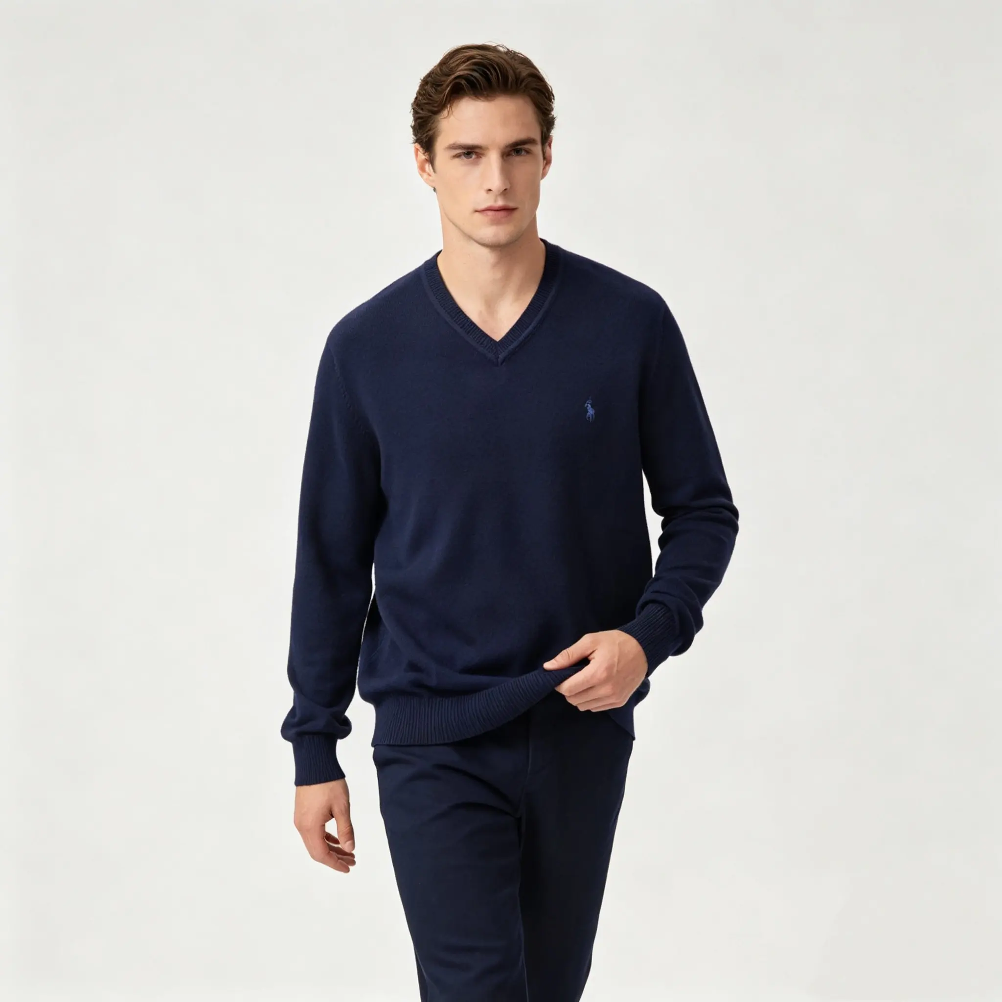 Polo Ralph Lauren V-Neck Cotton Knit Sweater D25022383 — view 4