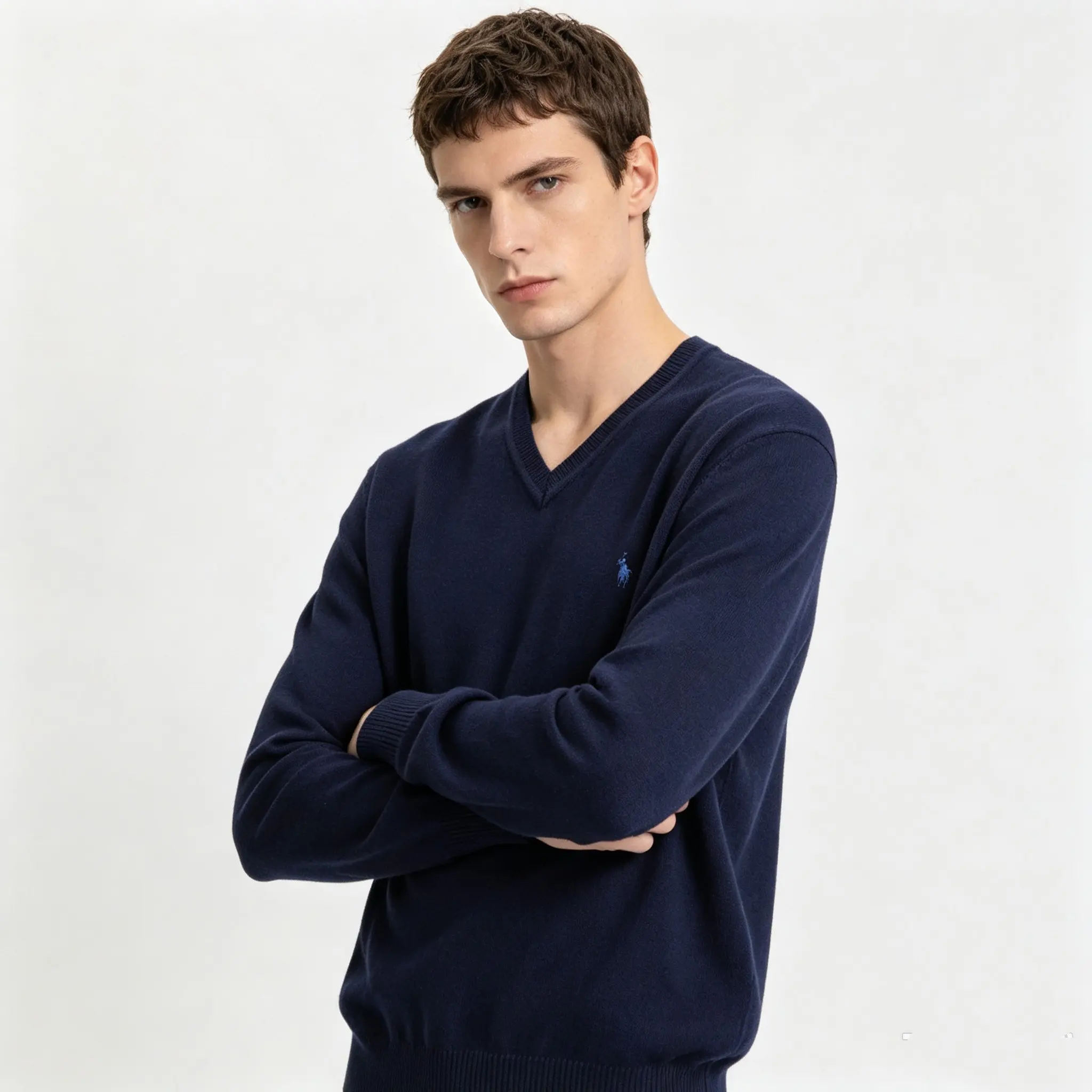 Polo Ralph Lauren V-Neck Cotton Knit Sweater D25022383 — view 5