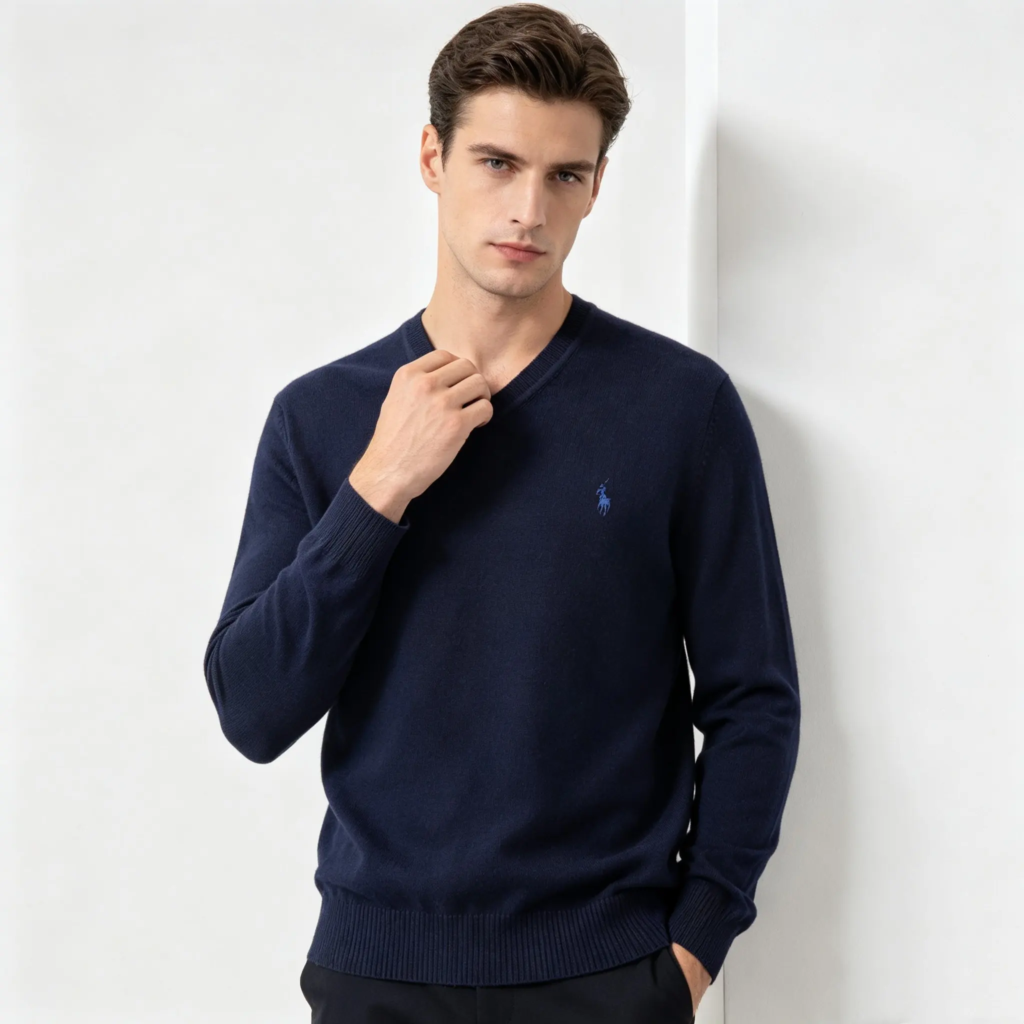 Polo Ralph Lauren V-Neck Cotton Knit Sweater D25022383 — view 6