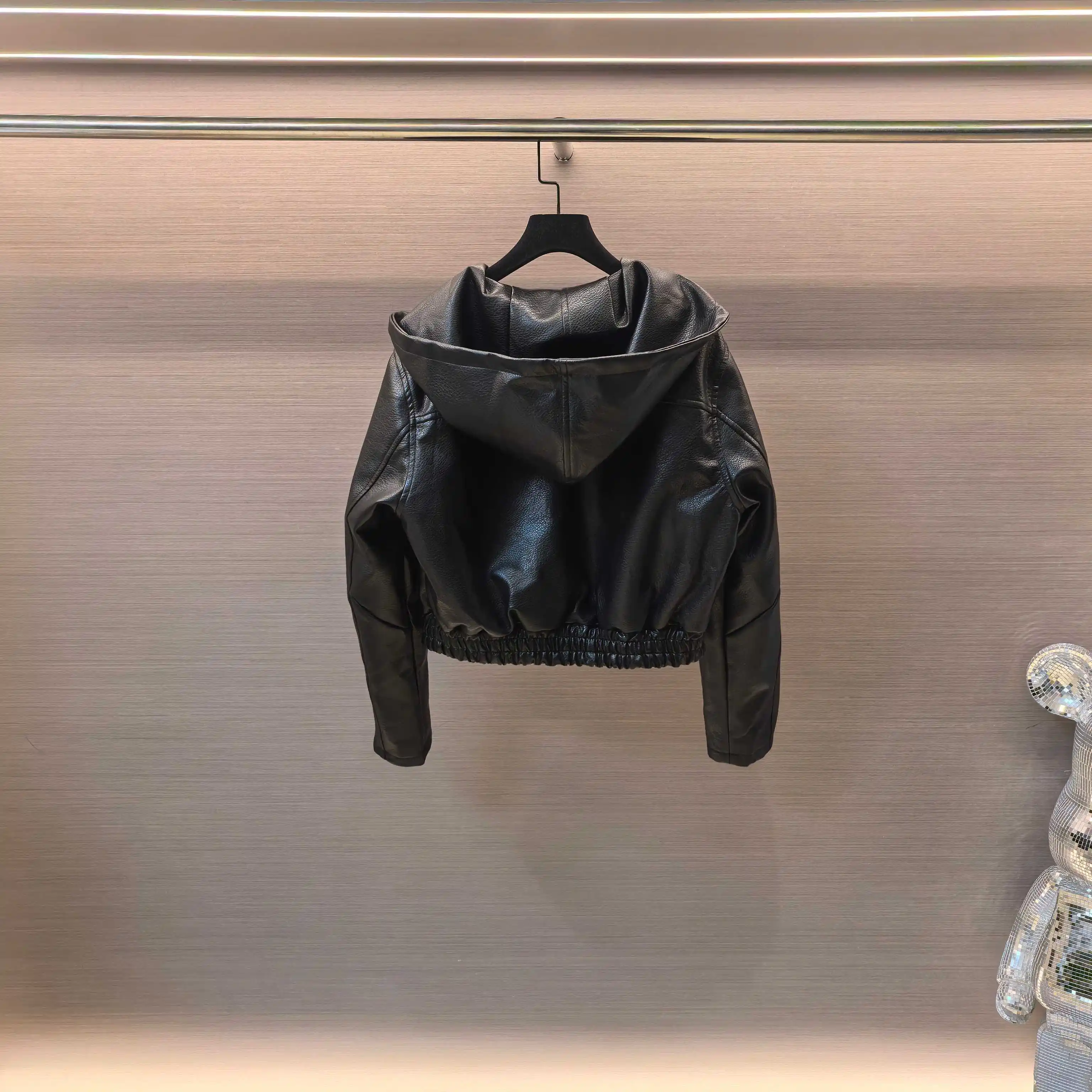 Grained Faux-Leather Biker Jacket D25022473 — view 2