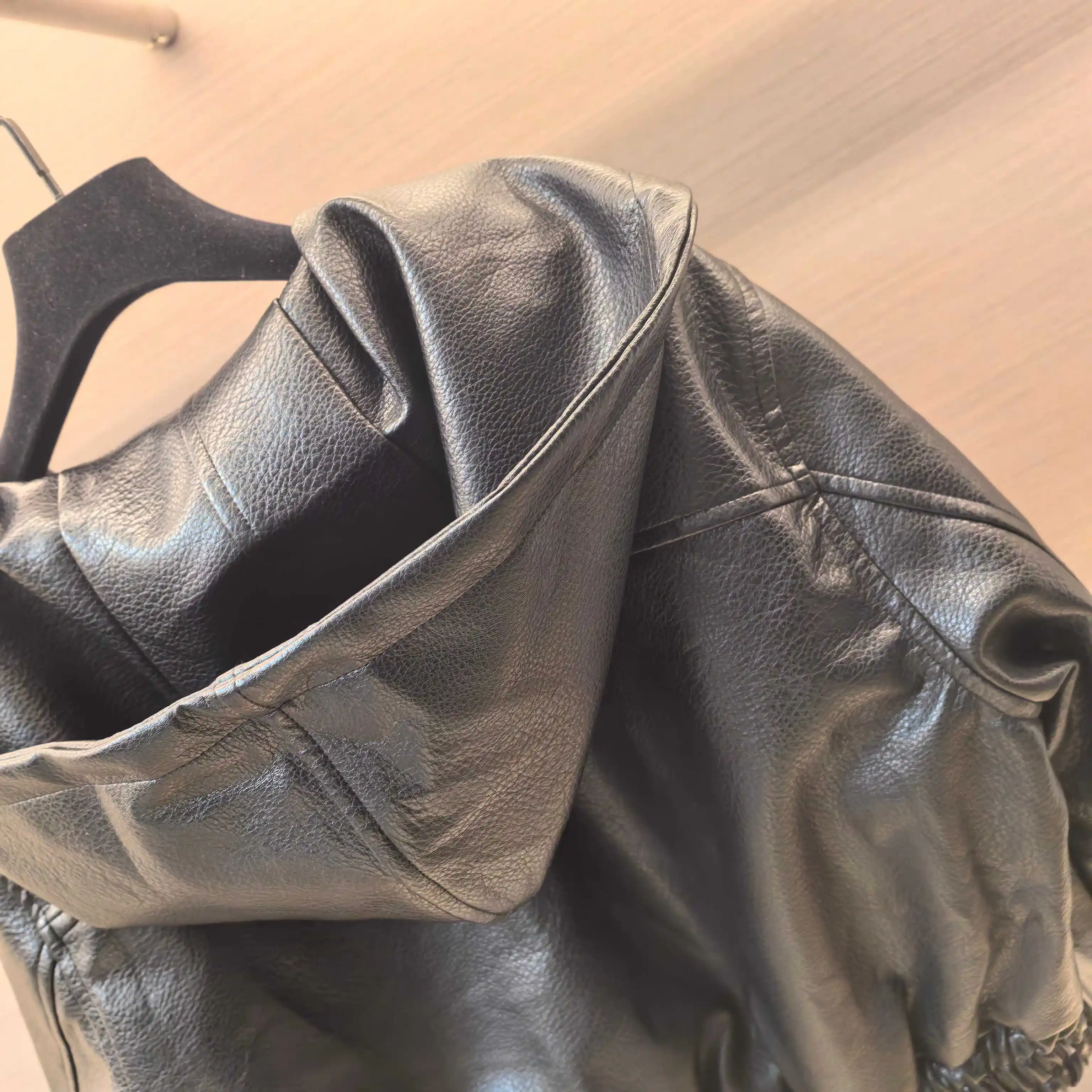 Grained Faux-Leather Biker Jacket D25022473 — view 4