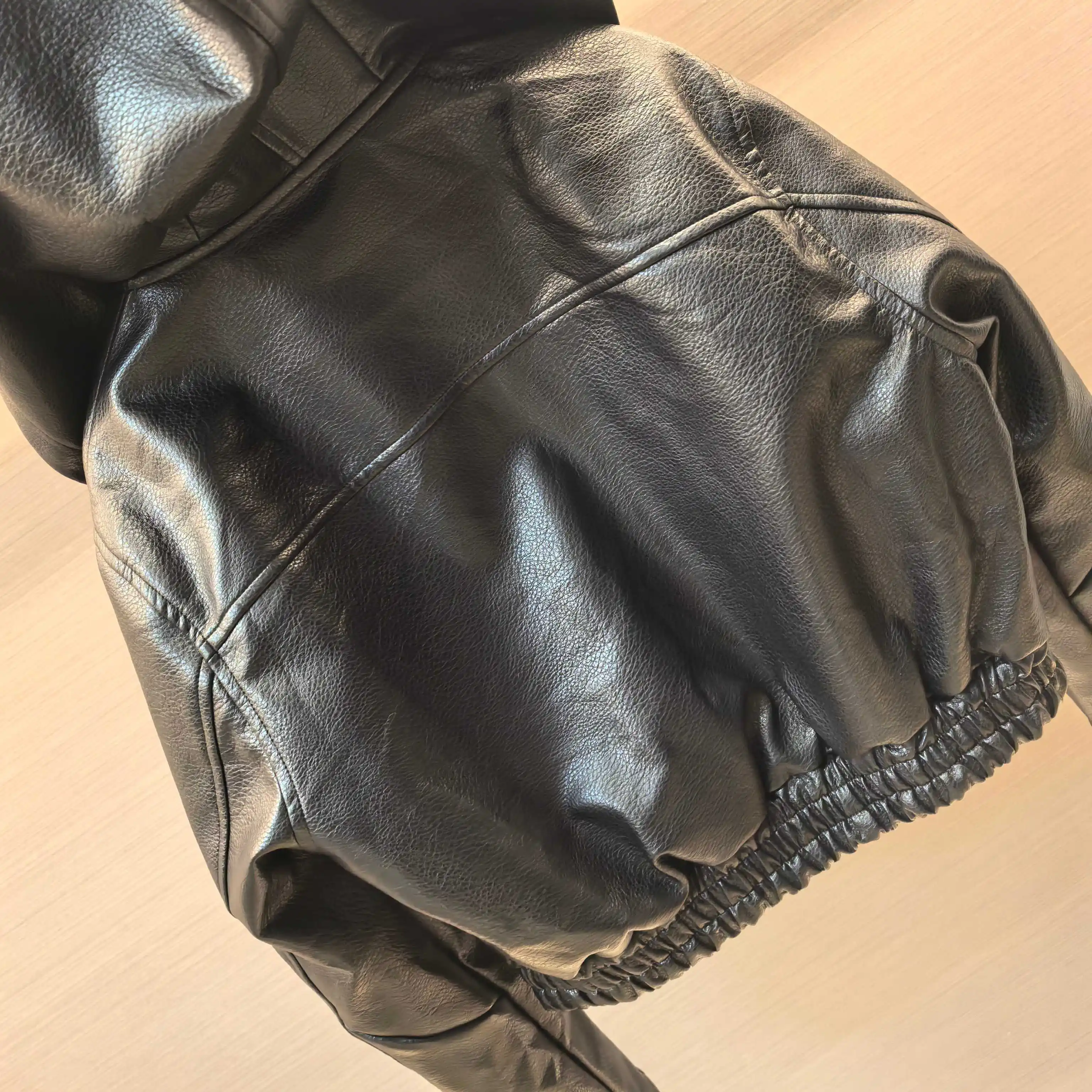 Grained Faux-Leather Biker Jacket D25022473 — view 5