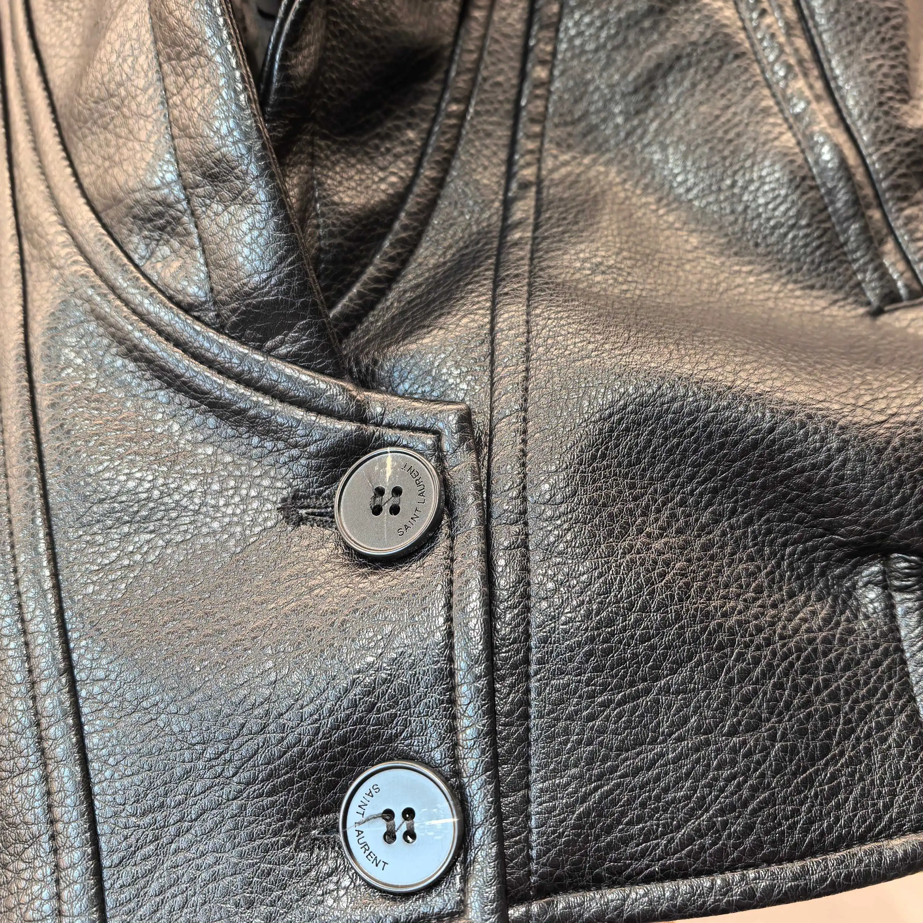 Grained Faux-Leather Biker Jacket D25022473 — view 6