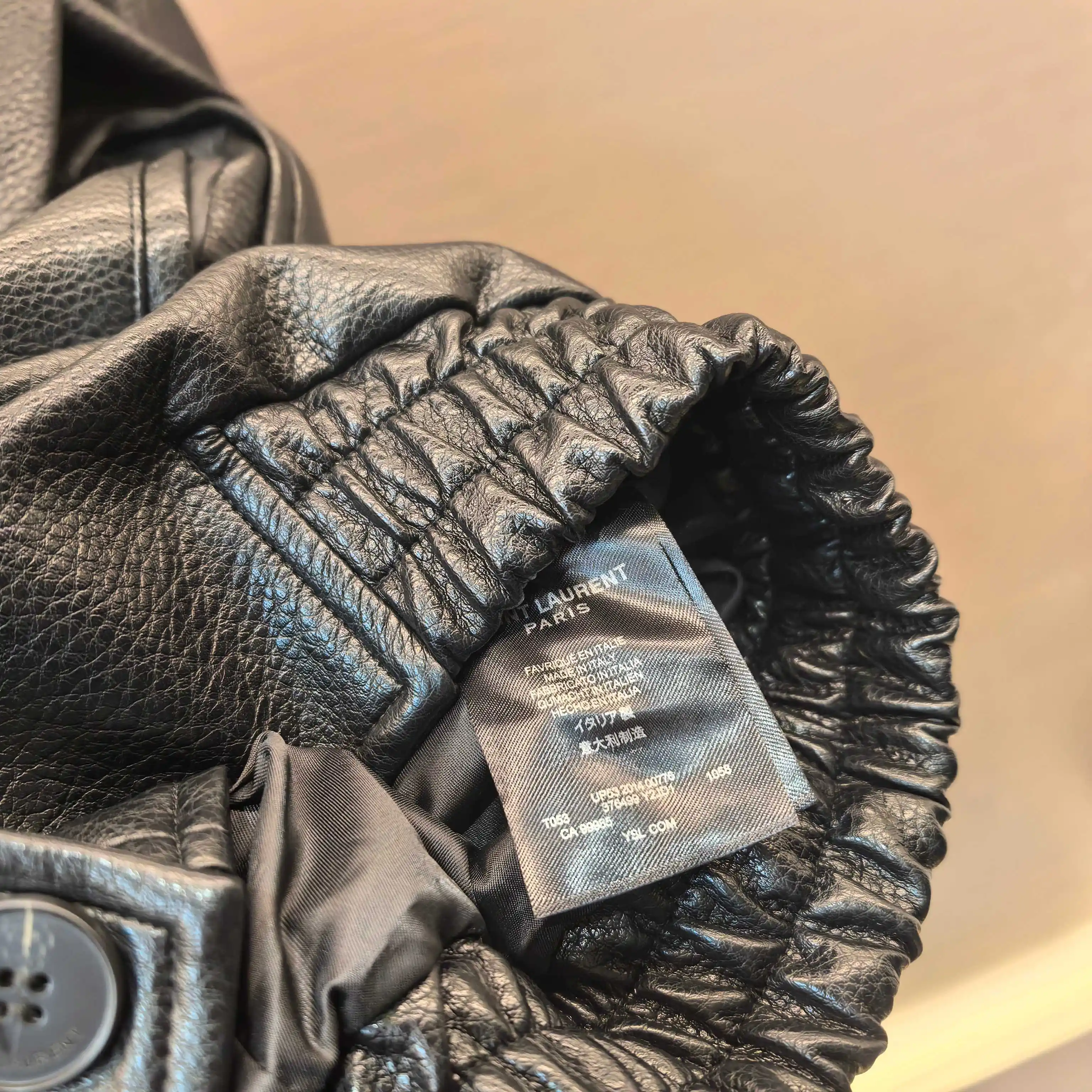 Grained Faux-Leather Biker Jacket D25022473 — view 7