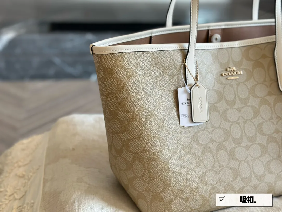 Signature Coated Canvas City Tote Bag D25518260 — view 12
