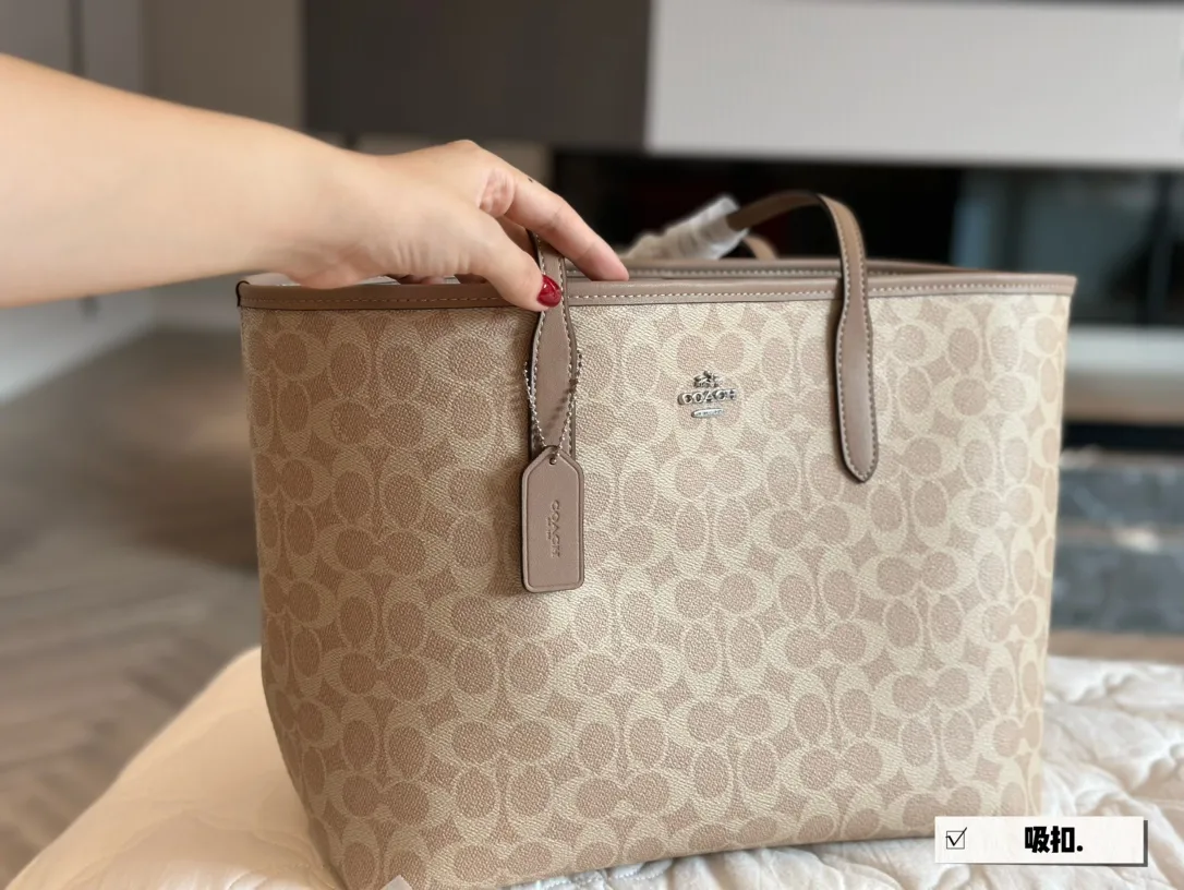 Signature Coated Canvas City Tote Bag D25518260 — view 5