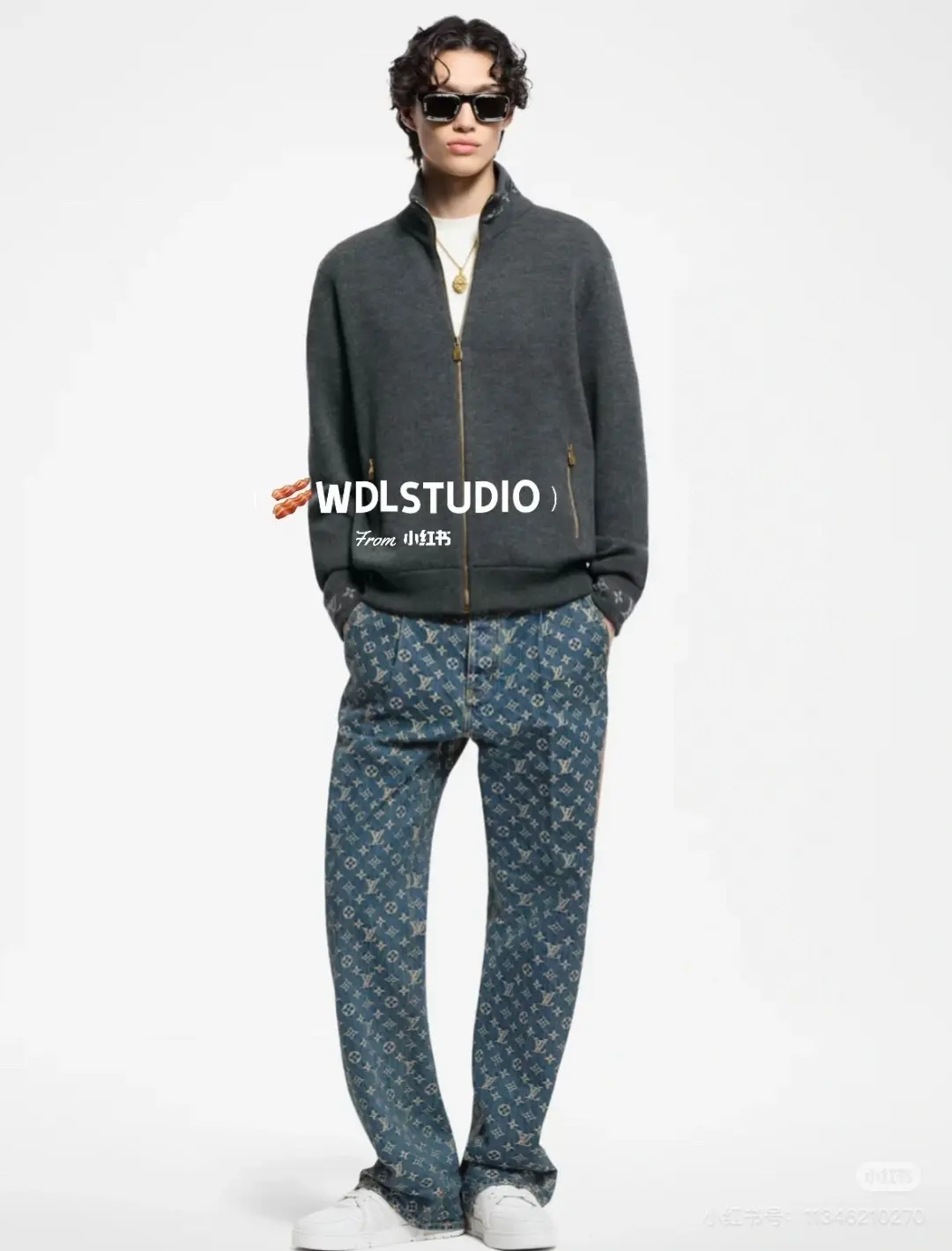 Monogram Jacquard Wool Zip-Up Cardigan D25513459 — view 5