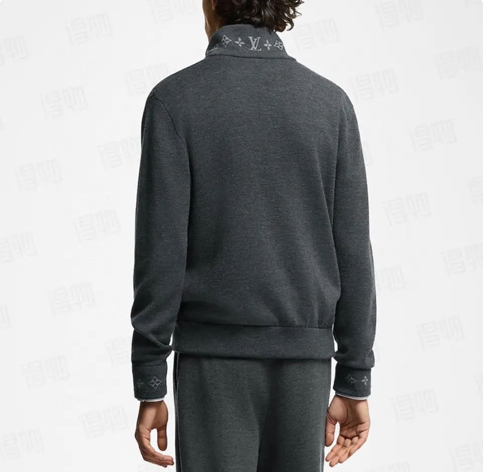 Monogram Jacquard Wool Zip-Up Cardigan D25513459 — view 6