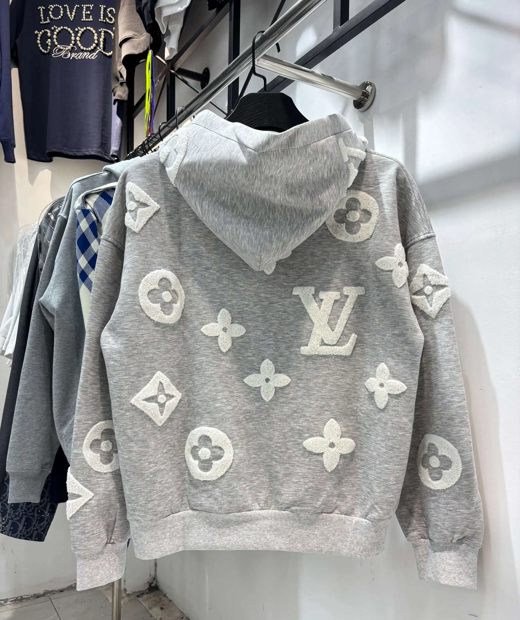 Monogram Towel Embroidery Zip-Up Hoodie D25513458 — view 2