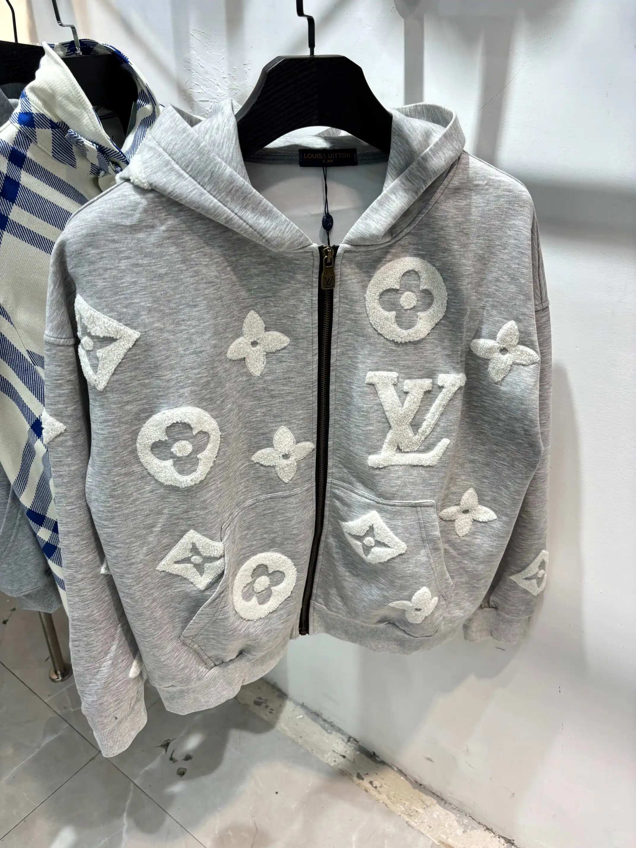 Monogram Towel Embroidery Zip-Up Hoodie D25513458 — view 5