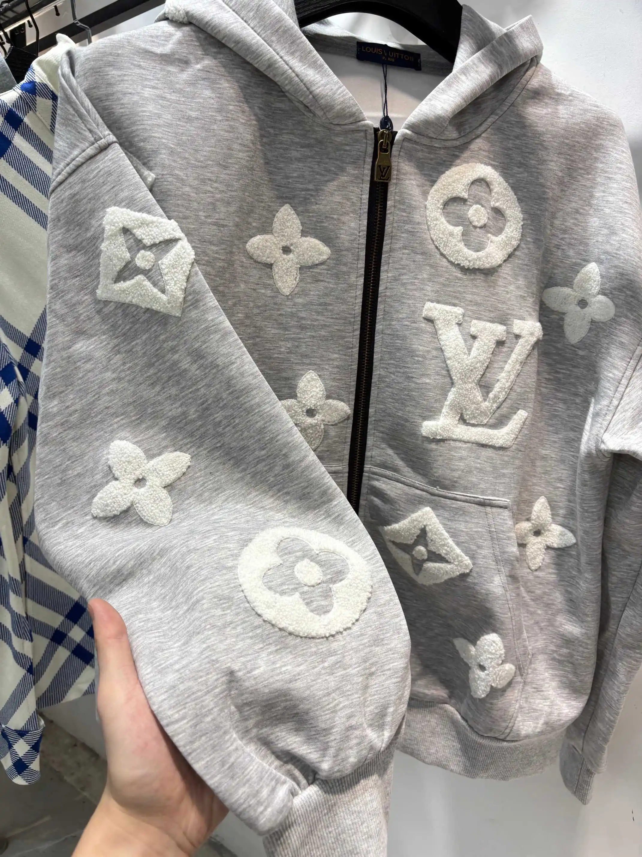 Monogram Towel Embroidery Zip-Up Hoodie D25513458 — view 6