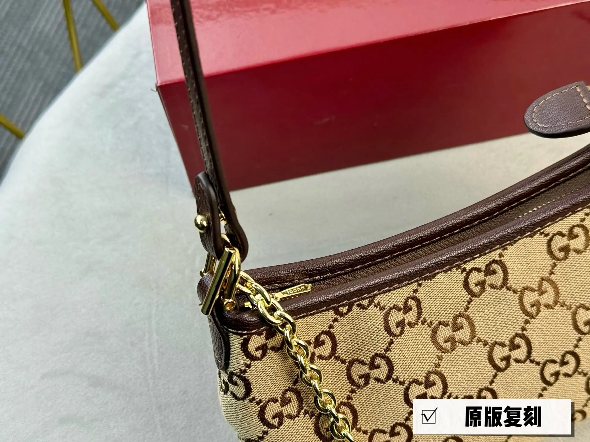 GG Monogram Chain Shoulder Bag D26018364 — view 2