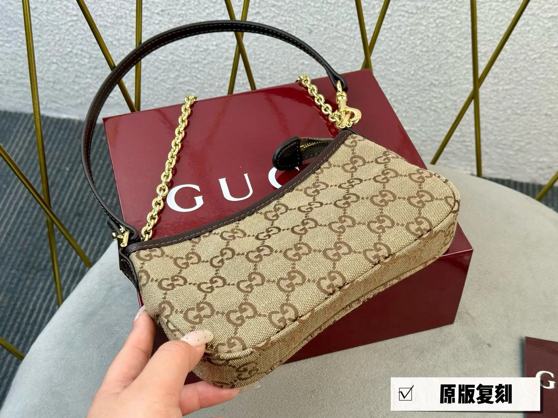 GG Monogram Chain Shoulder Bag D26018364 — view 5